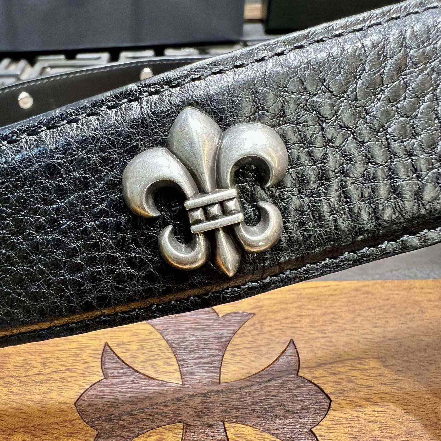 Chrome Hearts Retro Punk Rock Genuine Leather Belt   38MM - EUR FASHION