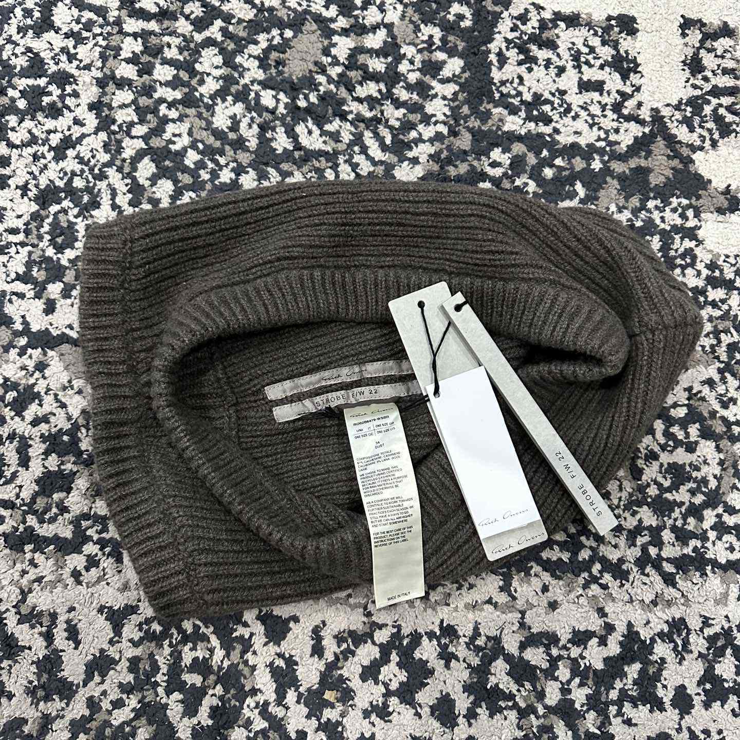 Rick Owens Balaclava Cashmere Knit Hood Hat - EUR FASHION