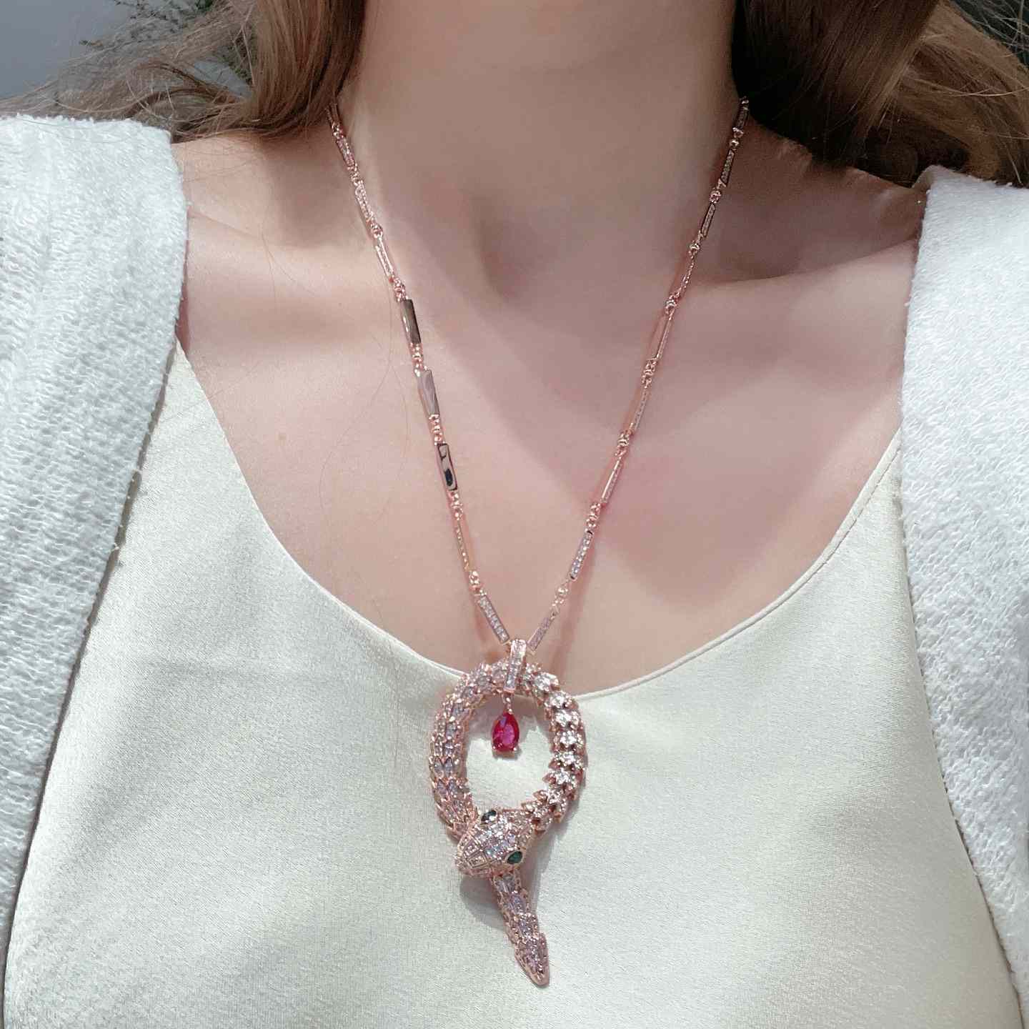 Bvlgari Diamond Snake Necklace - EUR FASHION