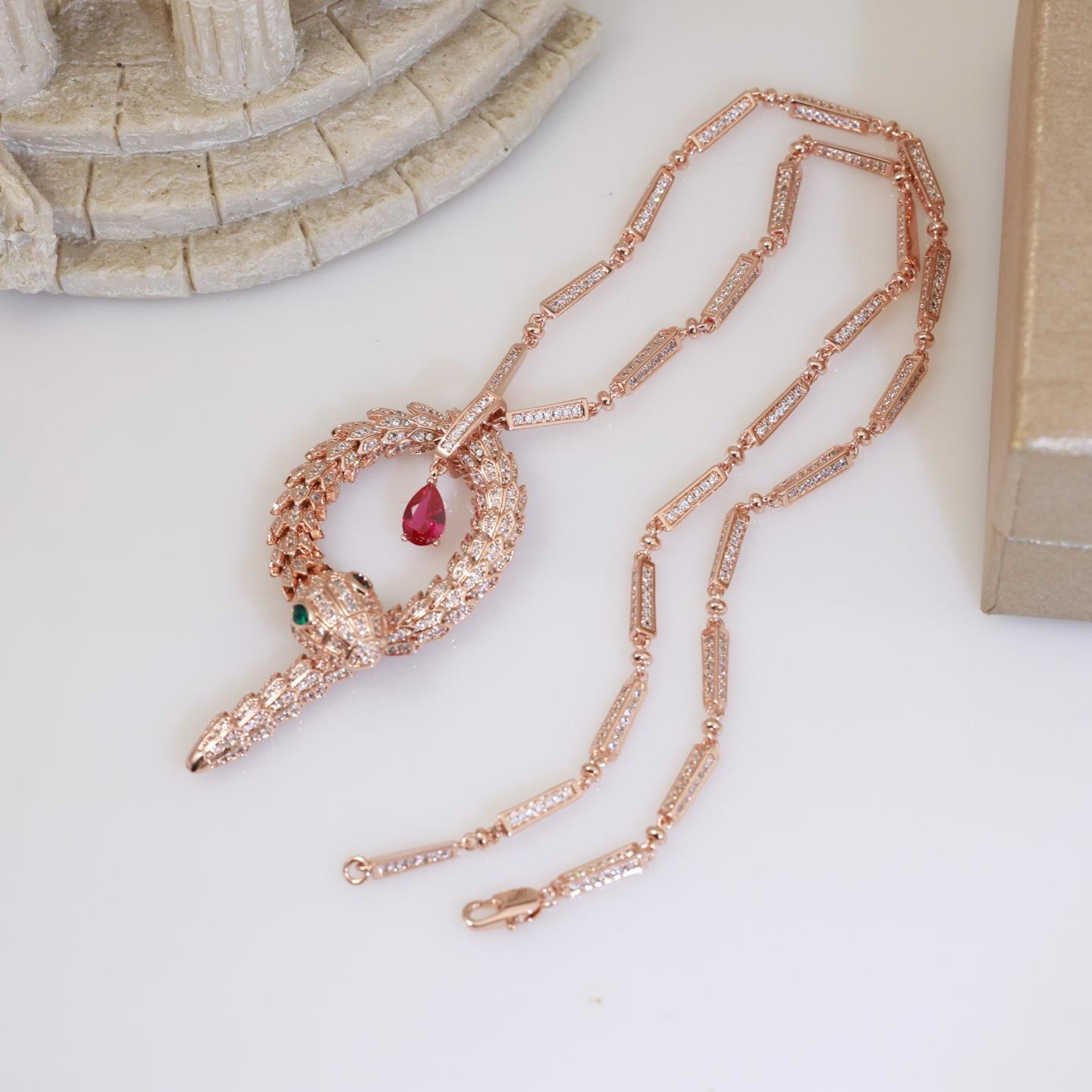 Bvlgari Diamond Snake Necklace - EUR FASHION