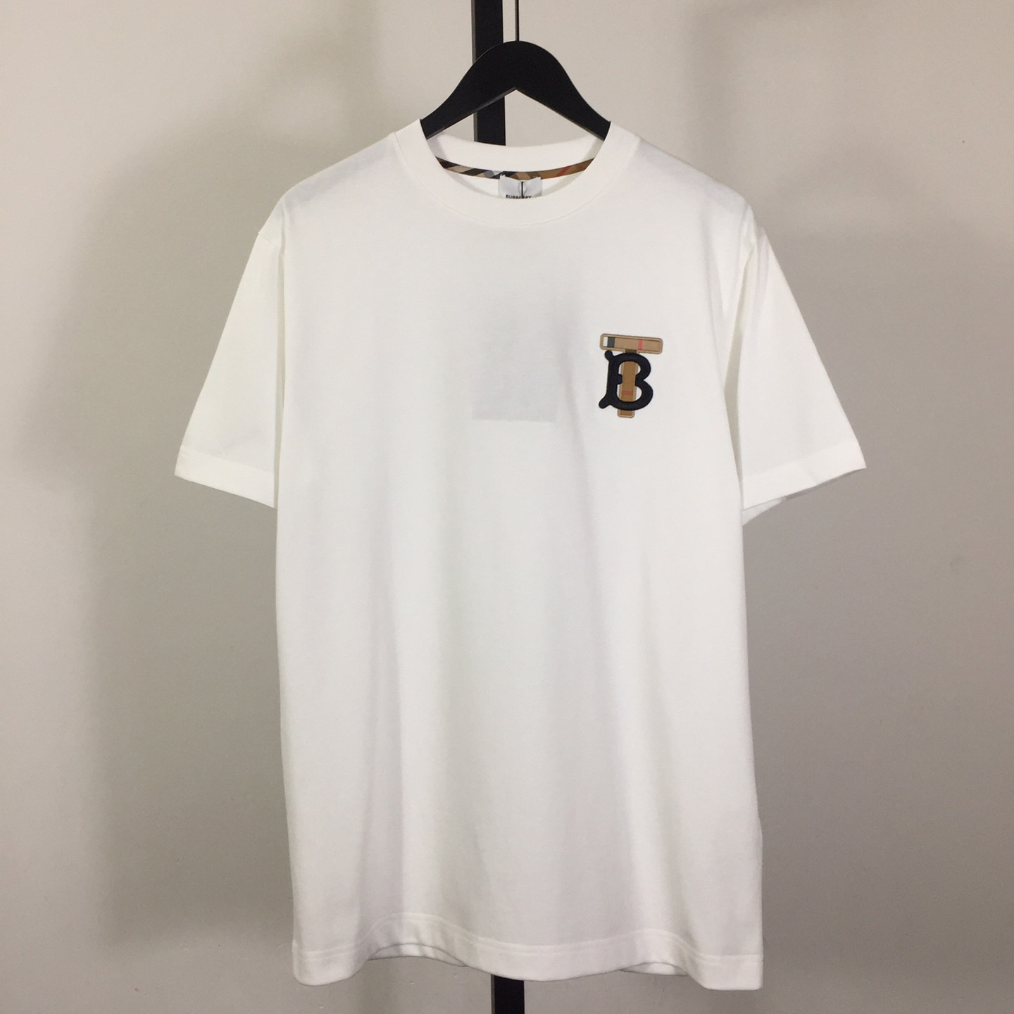Burberry Embroidered TB Lettering Cotton T-shirt - EUR FASHION