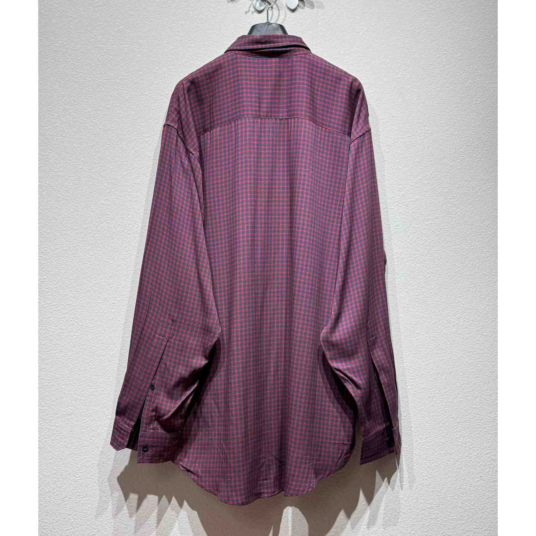 Balenciaga Fluid Shirt In Red And Grey  - EUR FASHION