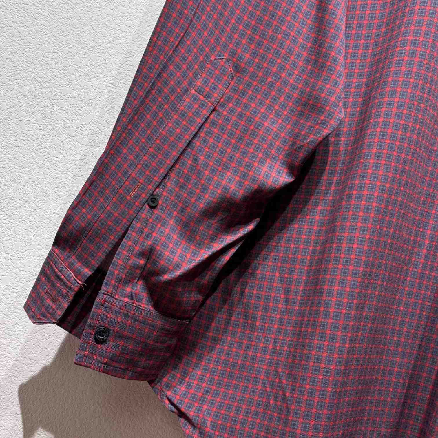 Balenciaga Fluid Shirt In Red And Grey  - EUR FASHION