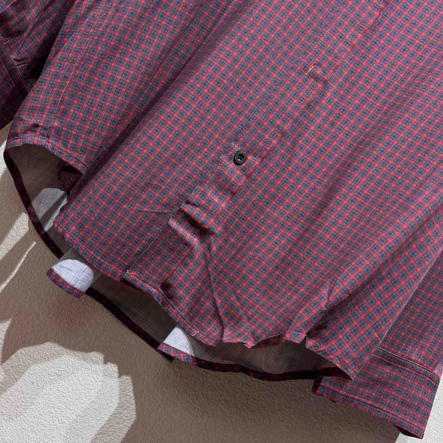 Balenciaga Fluid Shirt In Red And Grey  - EUR FASHION
