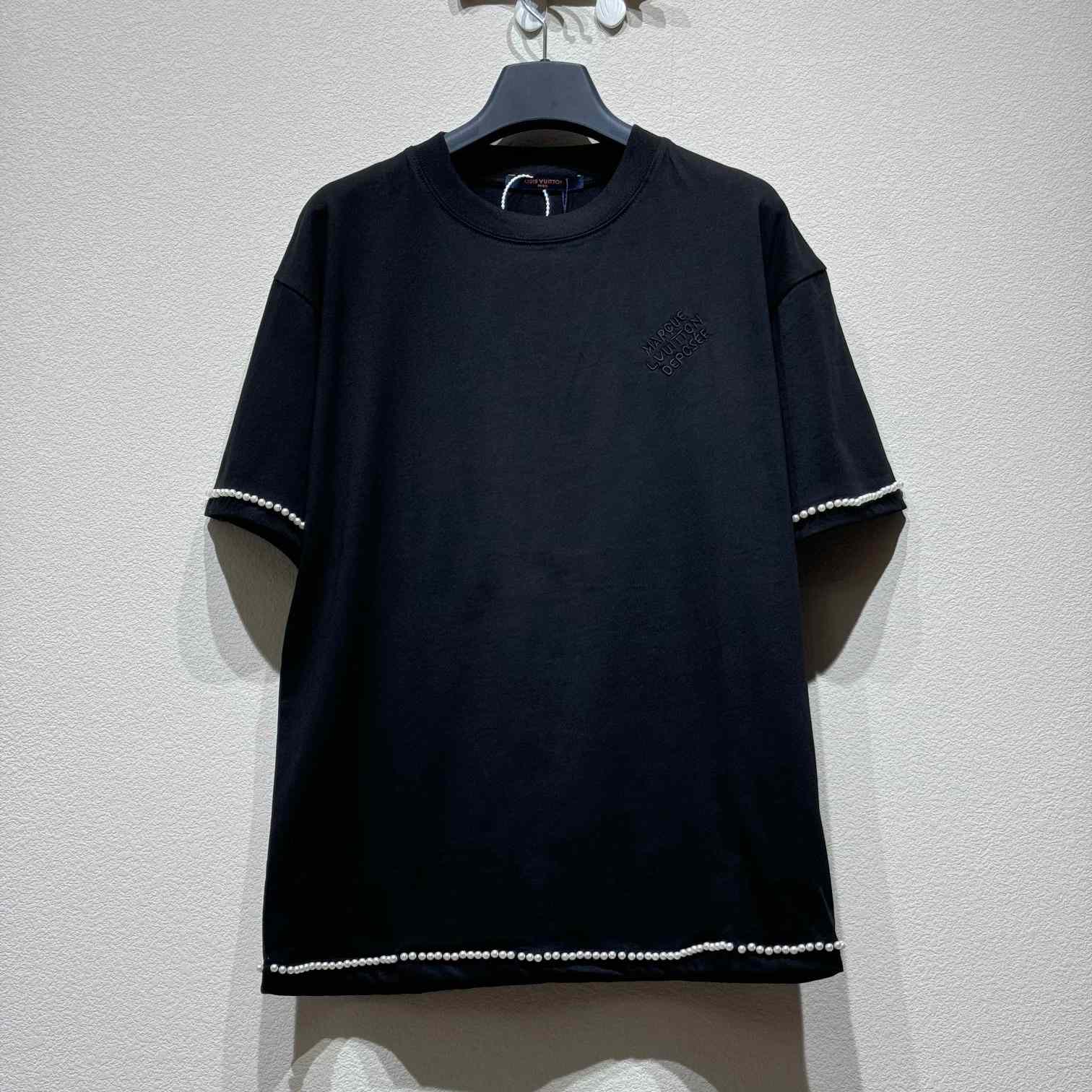 Louis Vuitton Pearl-Embellished Cotton T-Shirt   1AFXOY - EUR FASHION