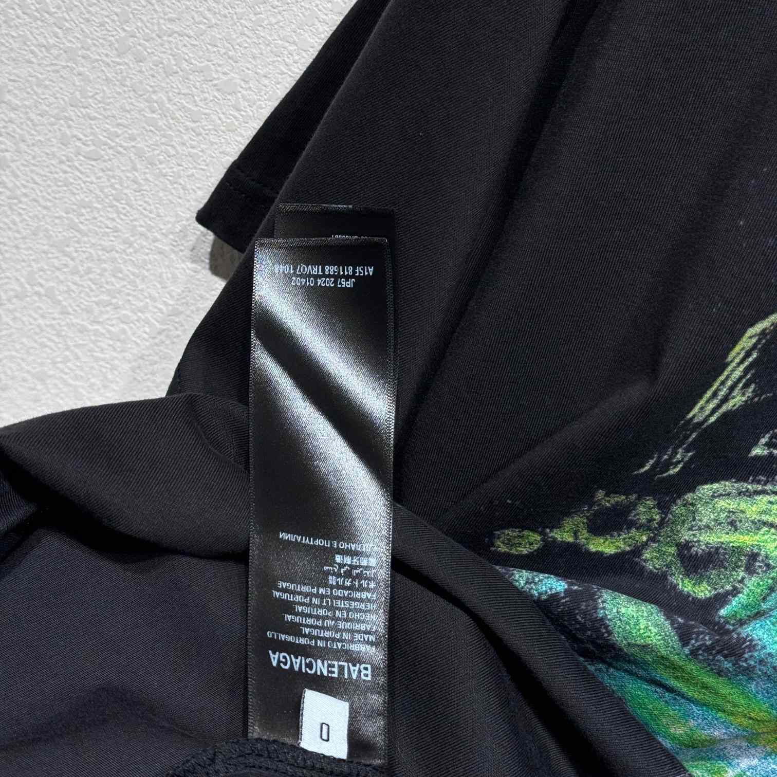 Balenciaga DIY Imprint T-Shirt In Washed Black Vintage Jersey - EUR FASHION