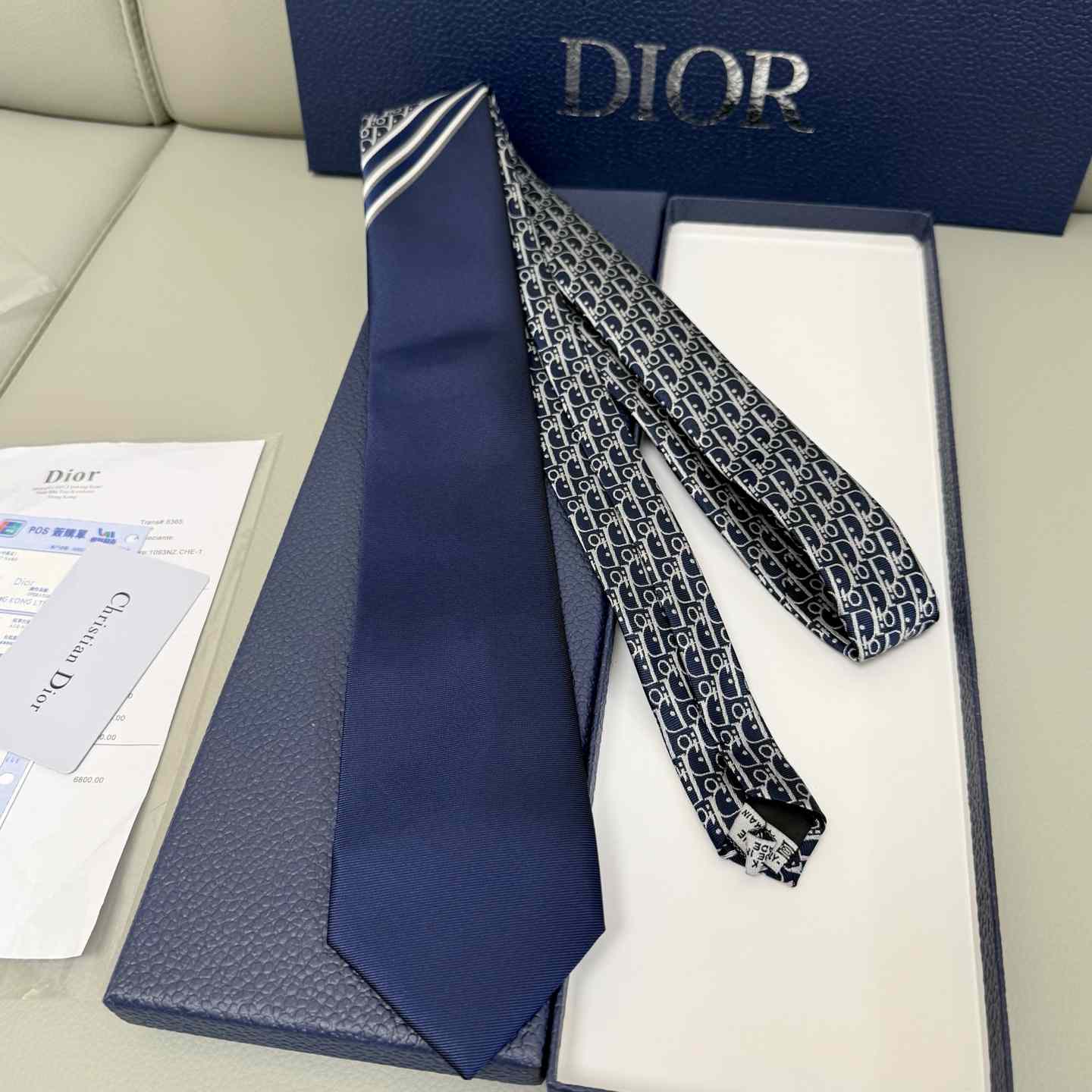 Dior Striped Dior Oblique Tie - EUR FASHION