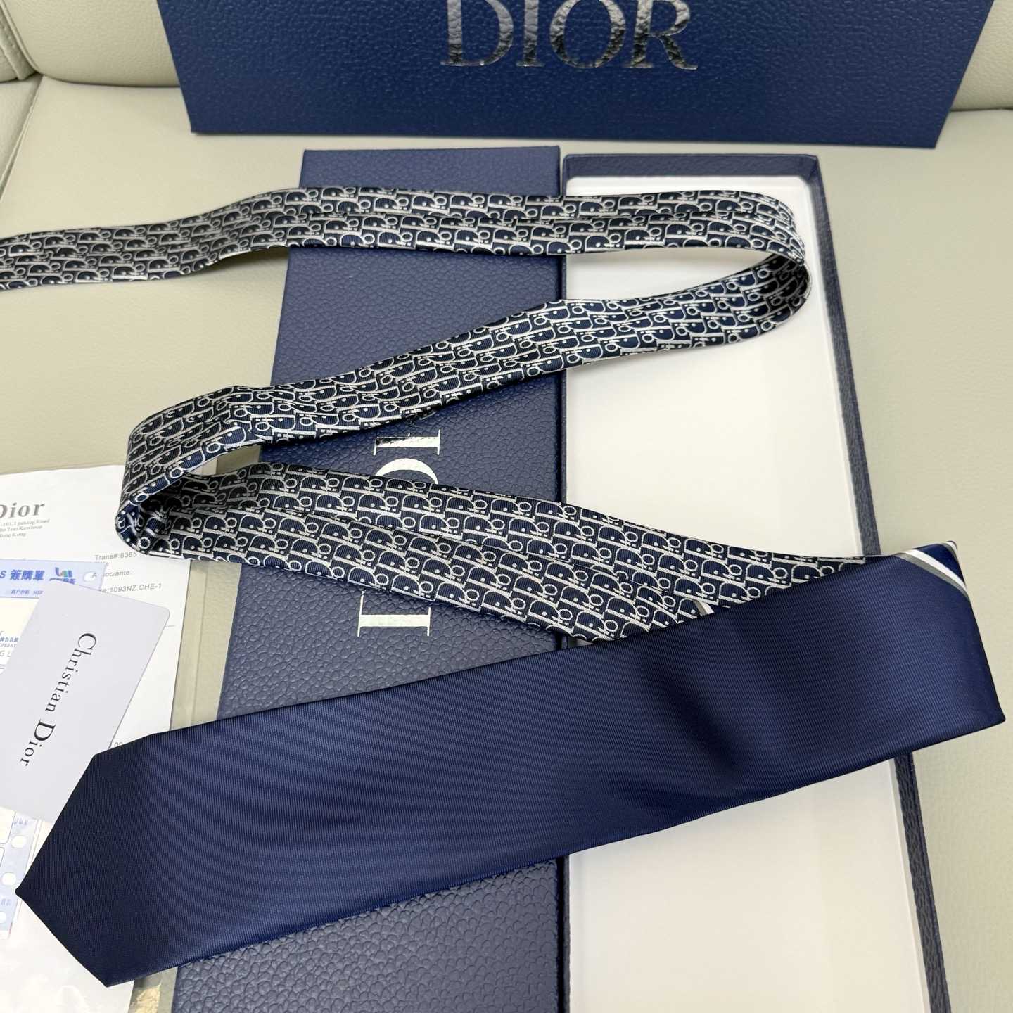Dior Striped Dior Oblique Tie - EUR FASHION