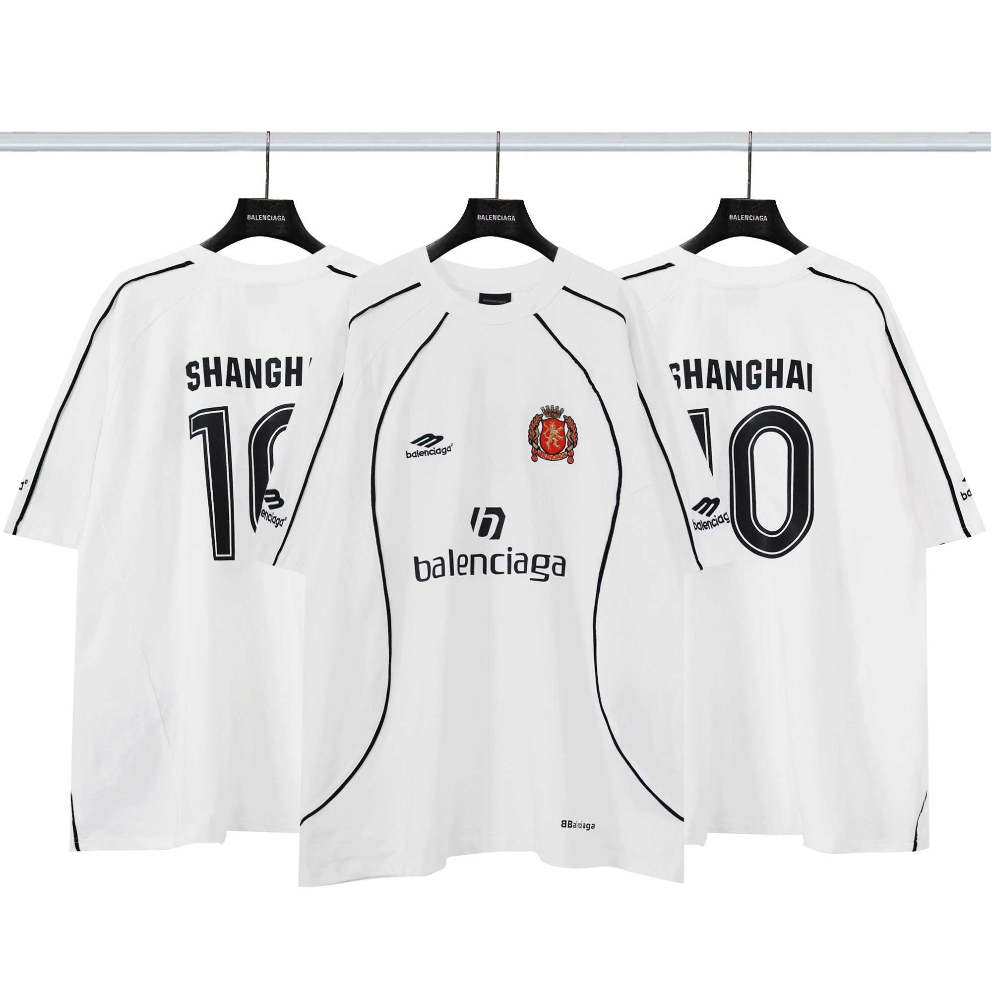 Balenciaga Paris Soccer T-Shirt Oversized In White - EUR FASHION
