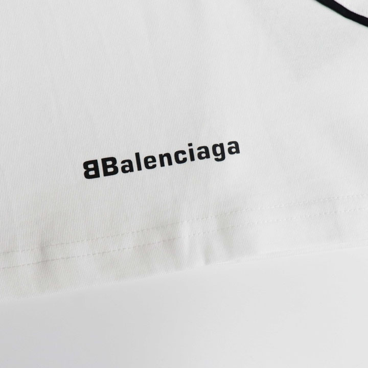 Balenciaga Paris Soccer T-Shirt Oversized In White - EUR FASHION