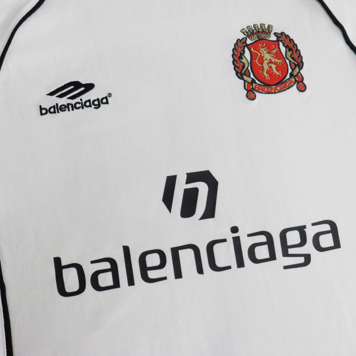 Balenciaga Paris Soccer T-Shirt Oversized In White - EUR FASHION
