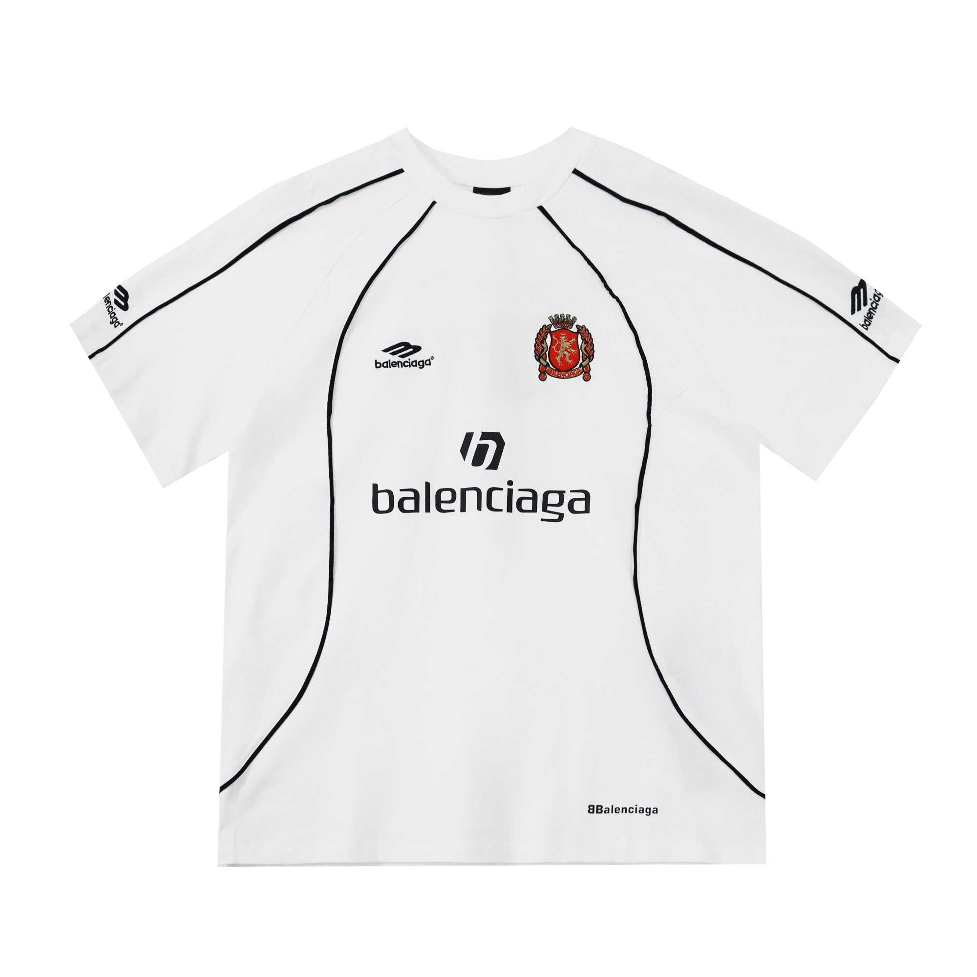 Balenciaga Paris Soccer T-Shirt Oversized In White - EUR FASHION