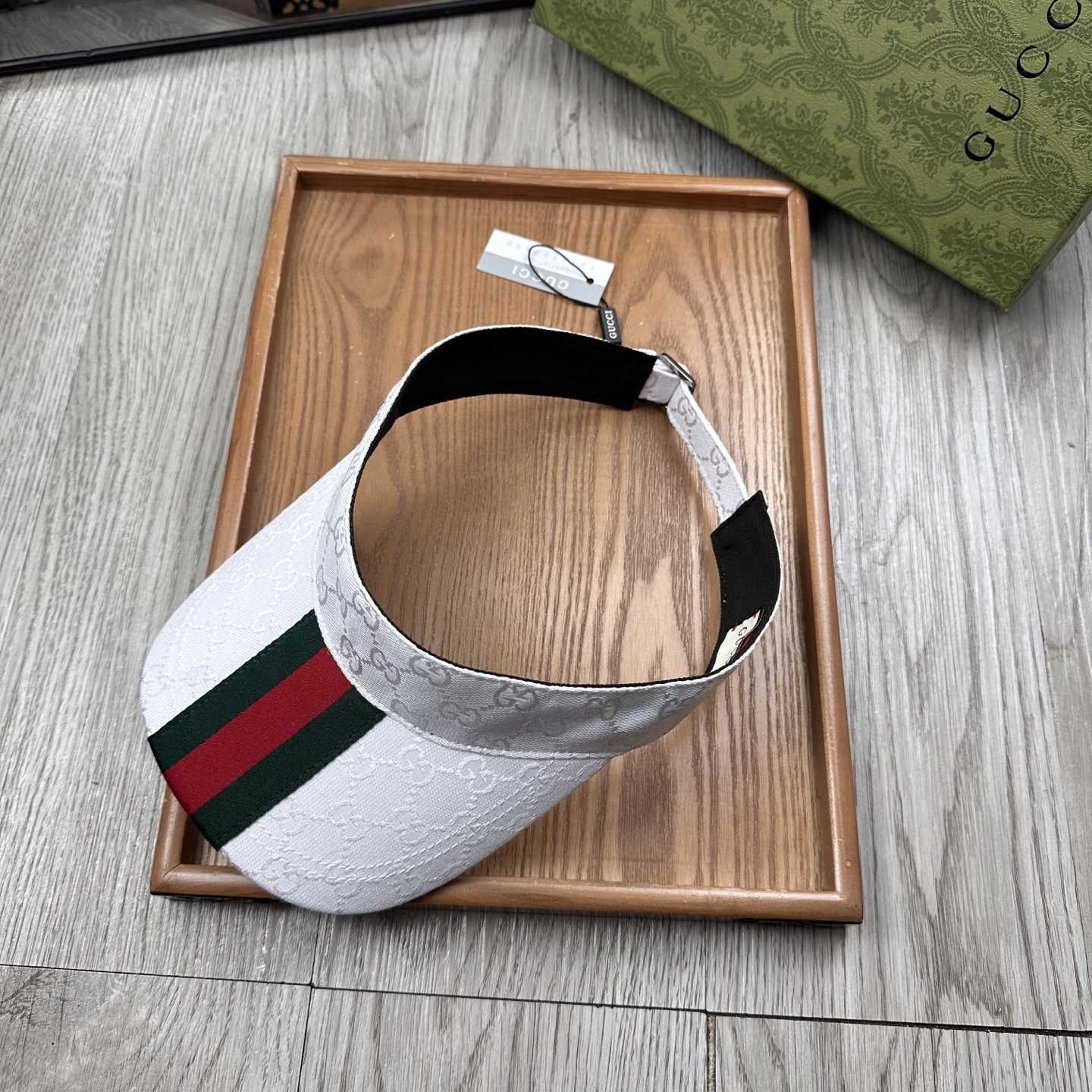 Gucci Original GG Canvas Visor With Web - EUR FASHION