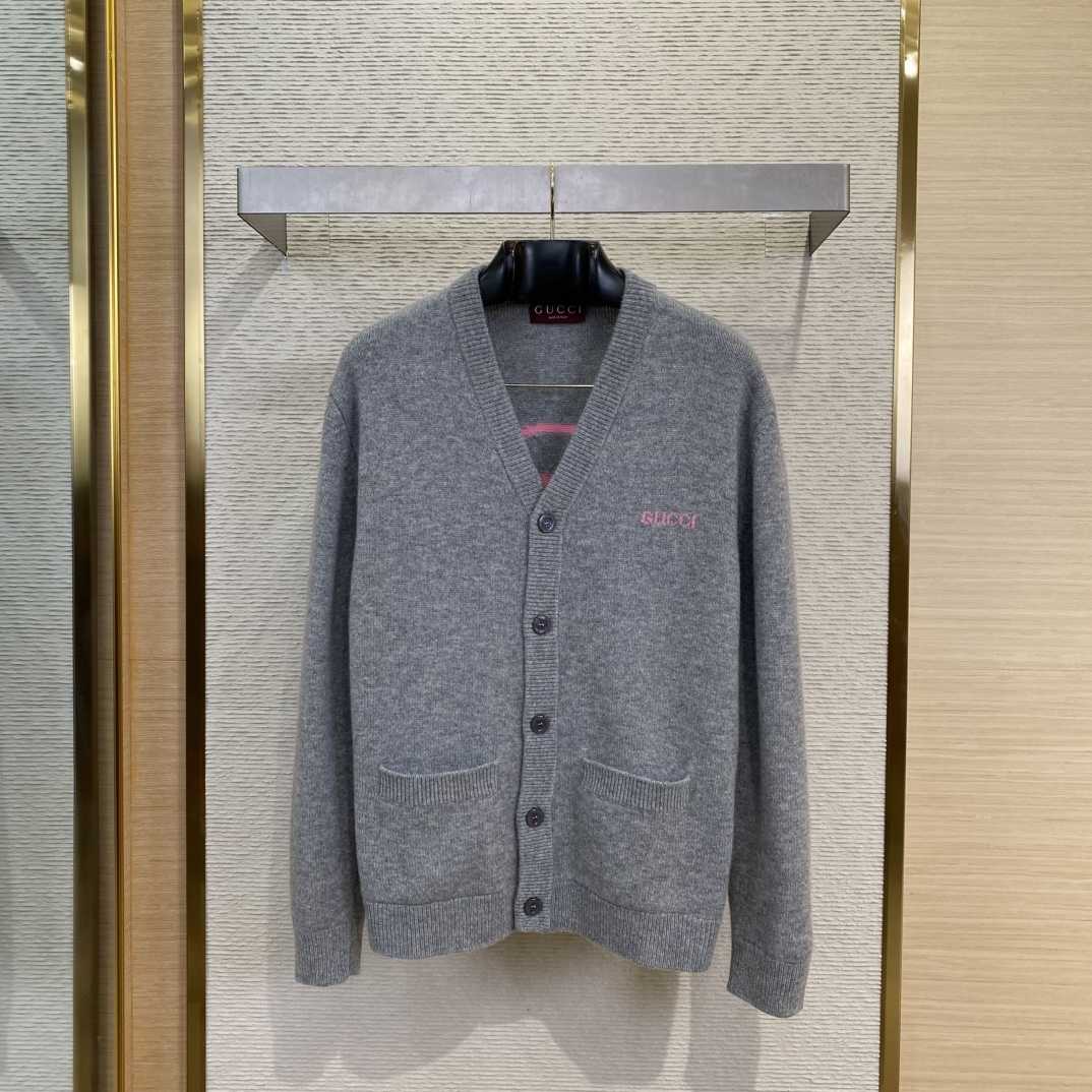 Gucci Wool Cashmere Cardigan With Intarsia  - EUR FASHION