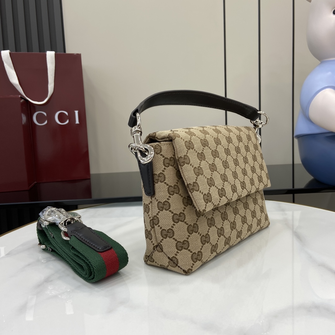 Gucci Small GG Crossbody Bag With Web - EUR FASHION