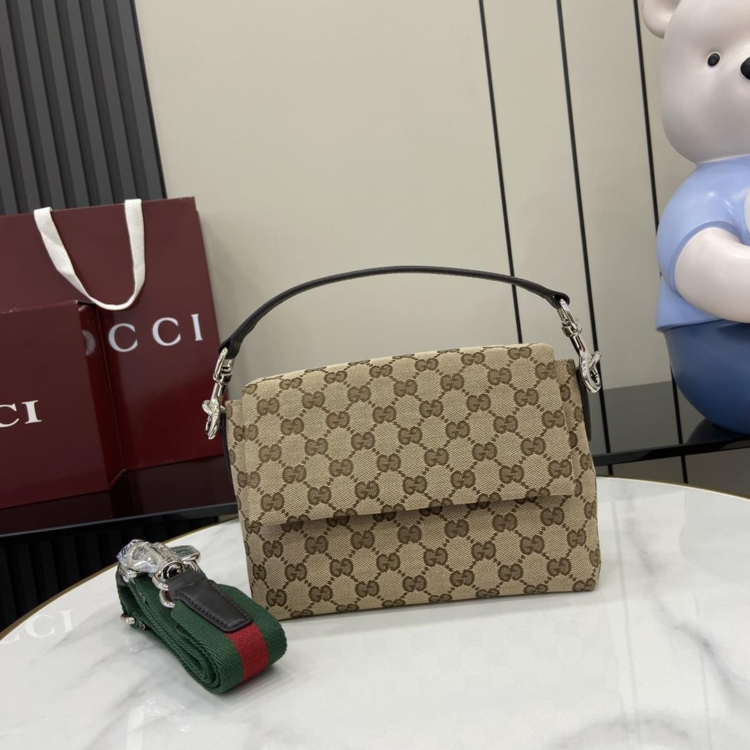 Gucci Small GG Crossbody Bag With Web - EUR FASHION
