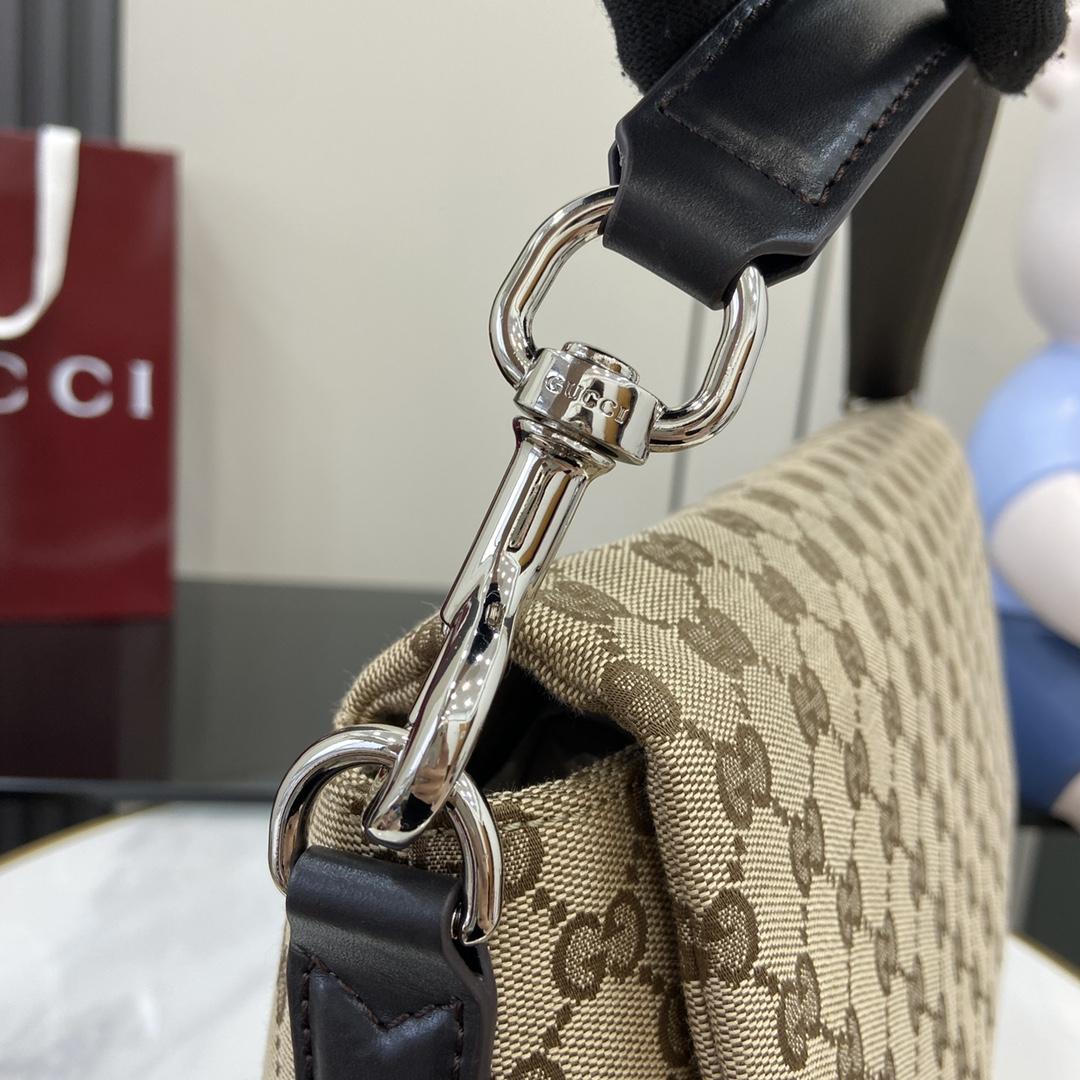Gucci Medium GG Crossbody Bag With Web - EUR FASHION