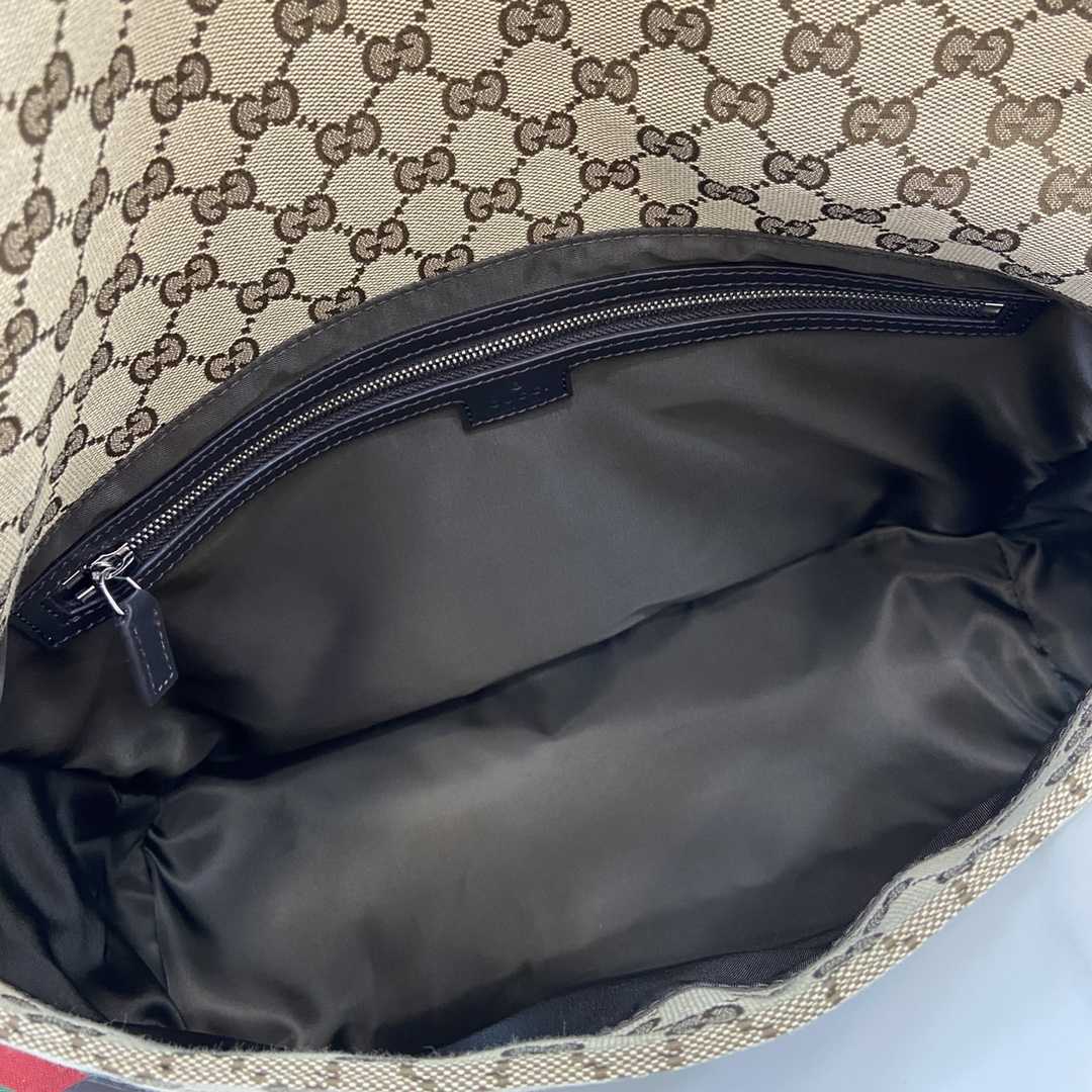 Gucci Medium GG Crossbody Bag With Web - EUR FASHION