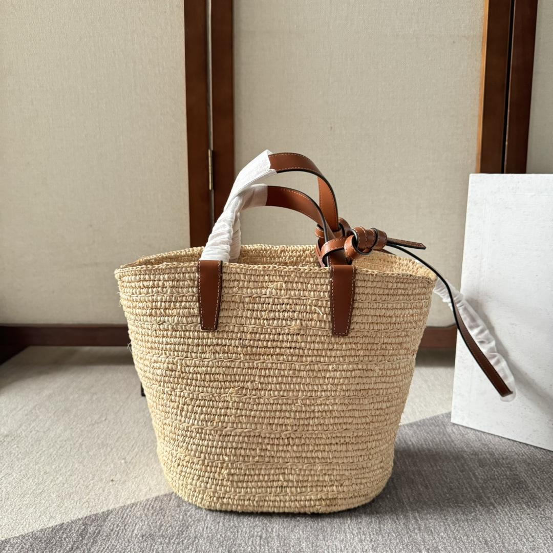 Celine Teen Supple Celine Classic Panier In Raffia And Calfskin - EUR FASHION