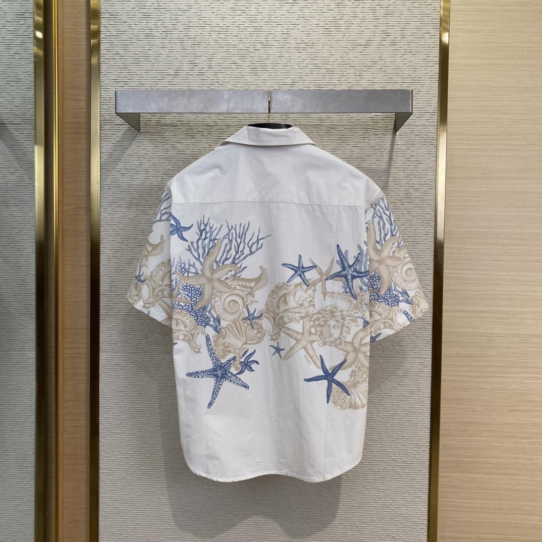 Versace Barocco Sea Cotton Shirt - EUR FASHION