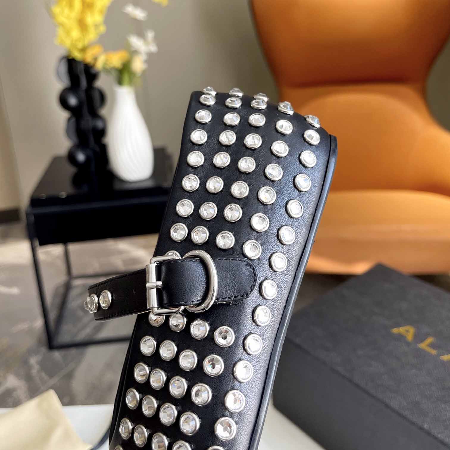 Alaïa Strass Lambskin Ballet Flats - EUR FASHION