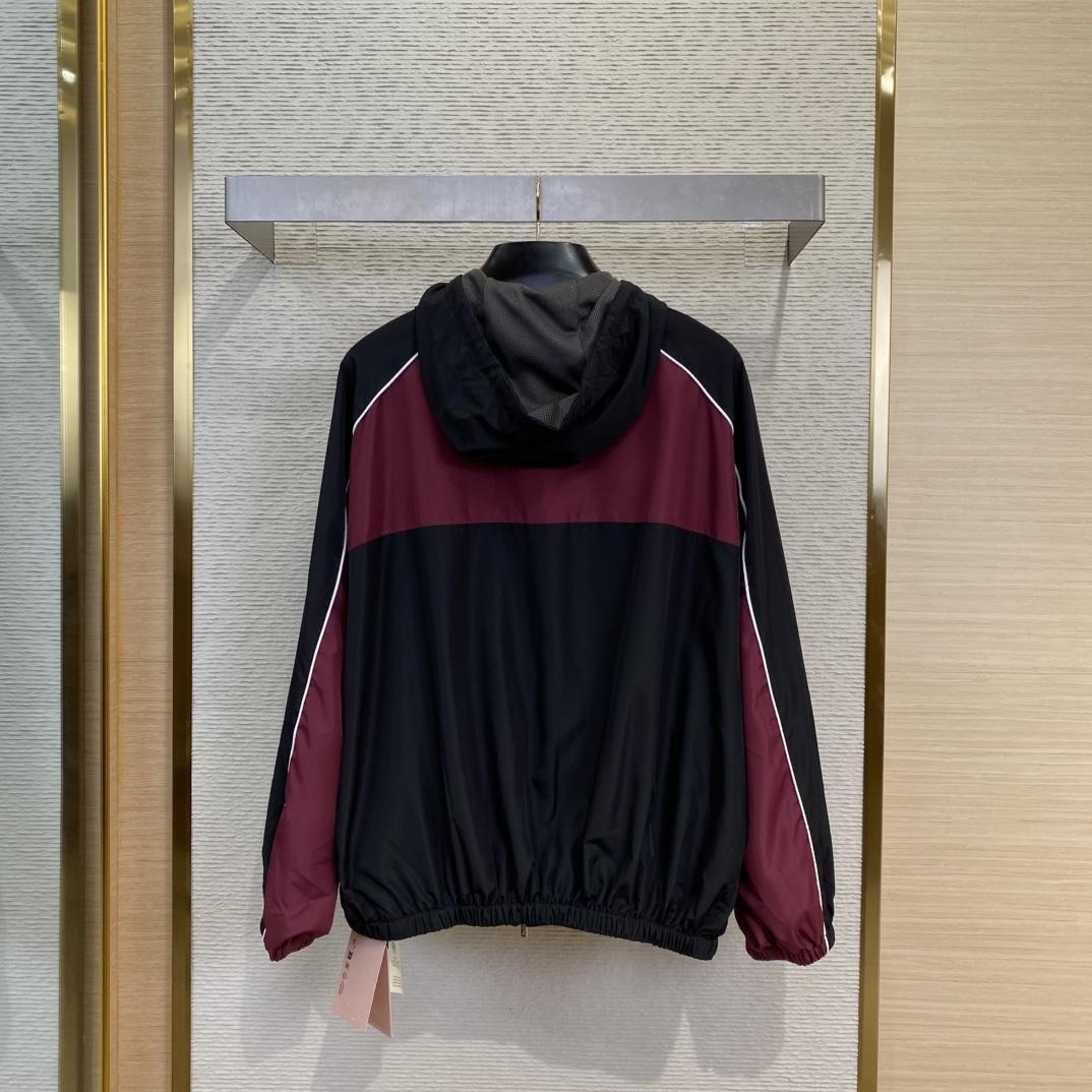 Miu Miu Technical Silk Zipper Blouson Jacket - EUR FASHION