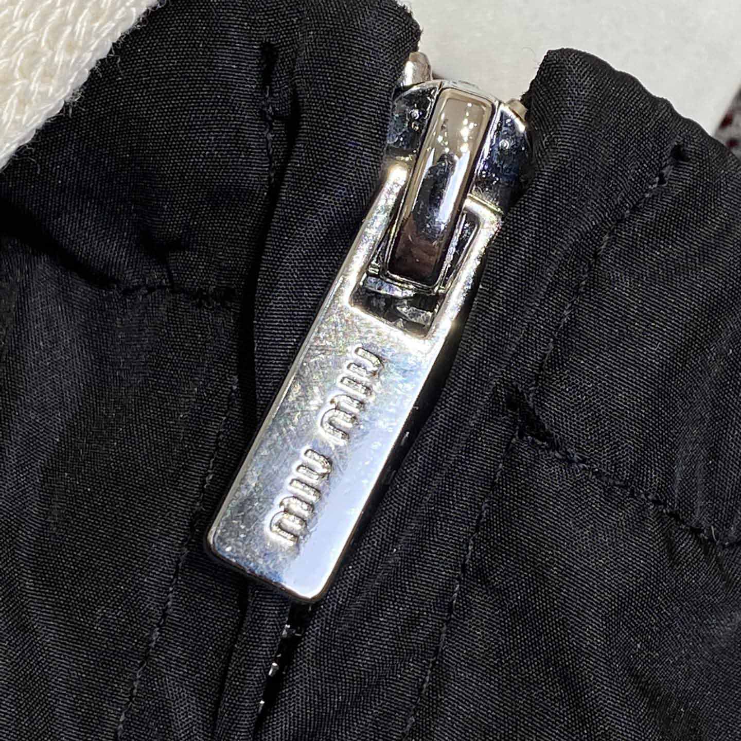 Miu Miu Technical Silk Zipper Blouson Jacket - EUR FASHION