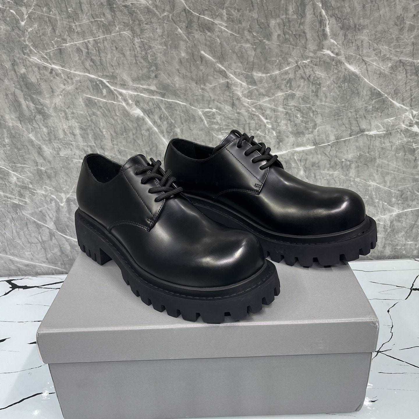 Balenciaga Hummer Derbie In Black Matte Calfskin - EUR FASHION