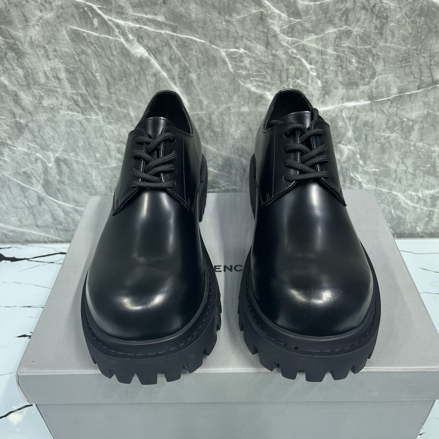 Balenciaga Hummer Derbie In Black Matte Calfskin - EUR FASHION