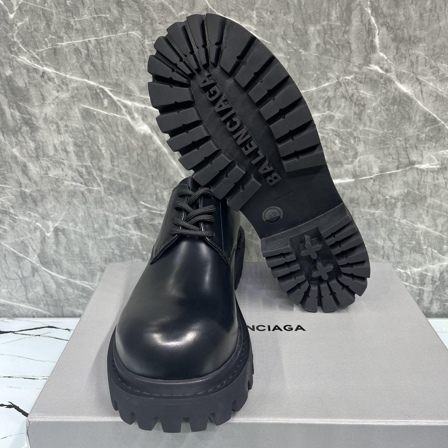Balenciaga Hummer Derbie In Black Matte Calfskin - EUR FASHION