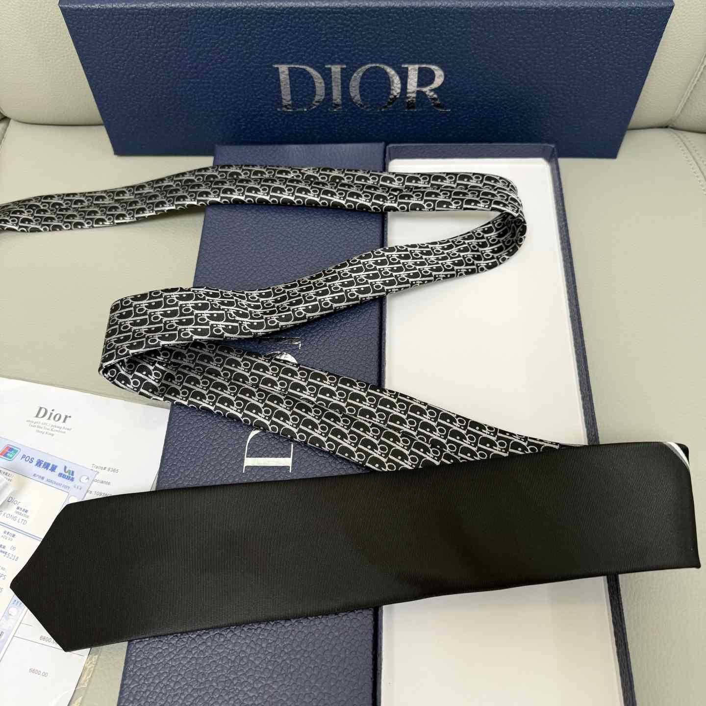 Dior Striped Dior Oblique Tie - EUR FASHION