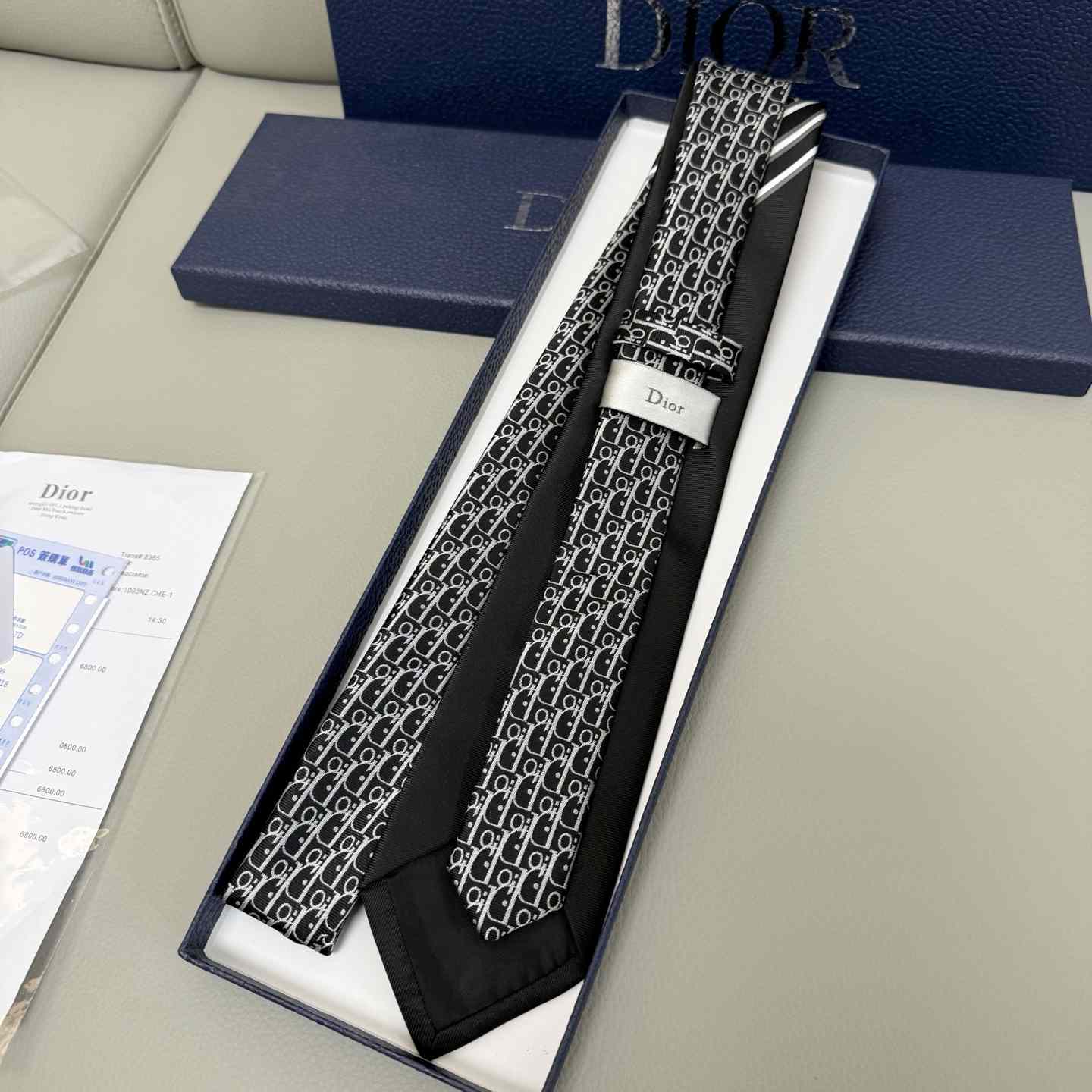 Dior Striped Dior Oblique Tie - EUR FASHION