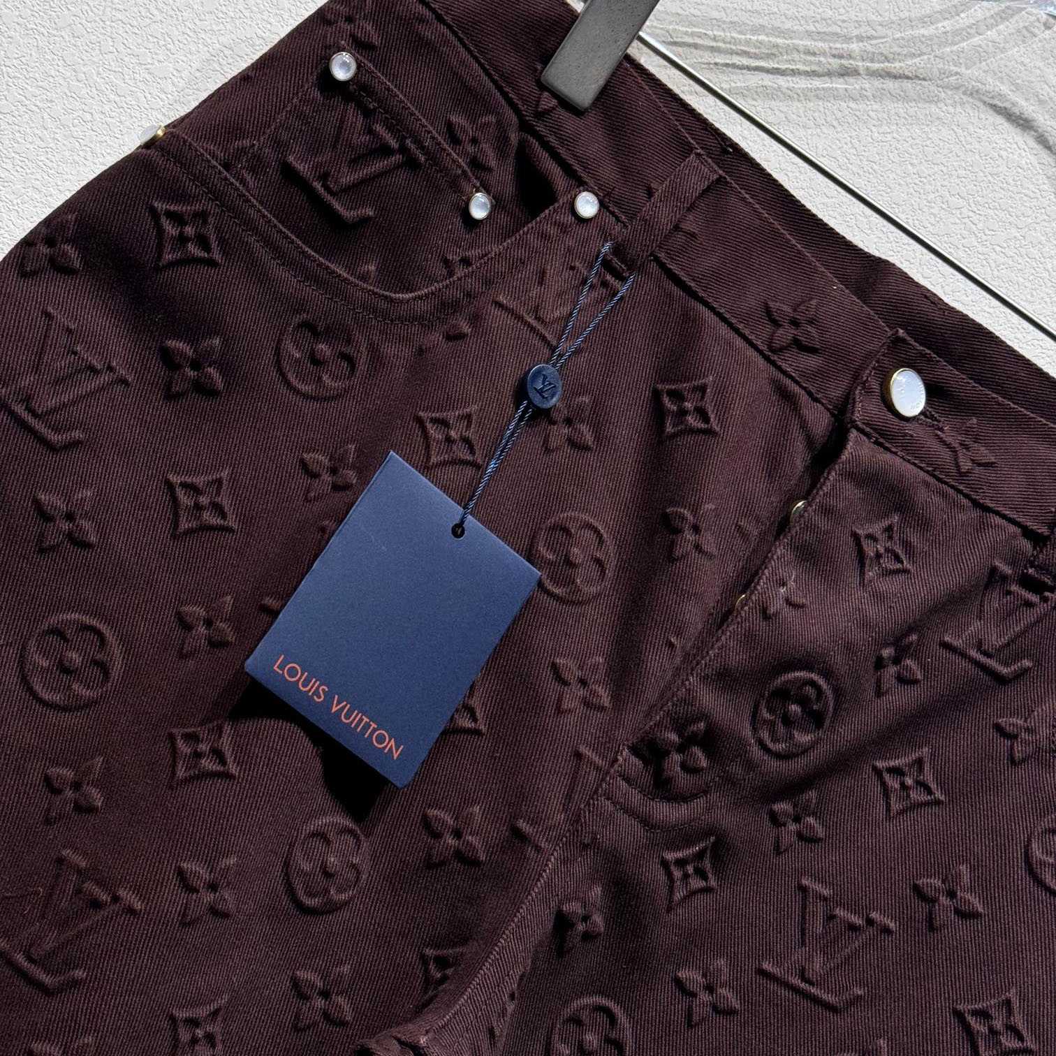 Louis Vuitton Monogram Embossed Skate Pants    - EUR FASHION