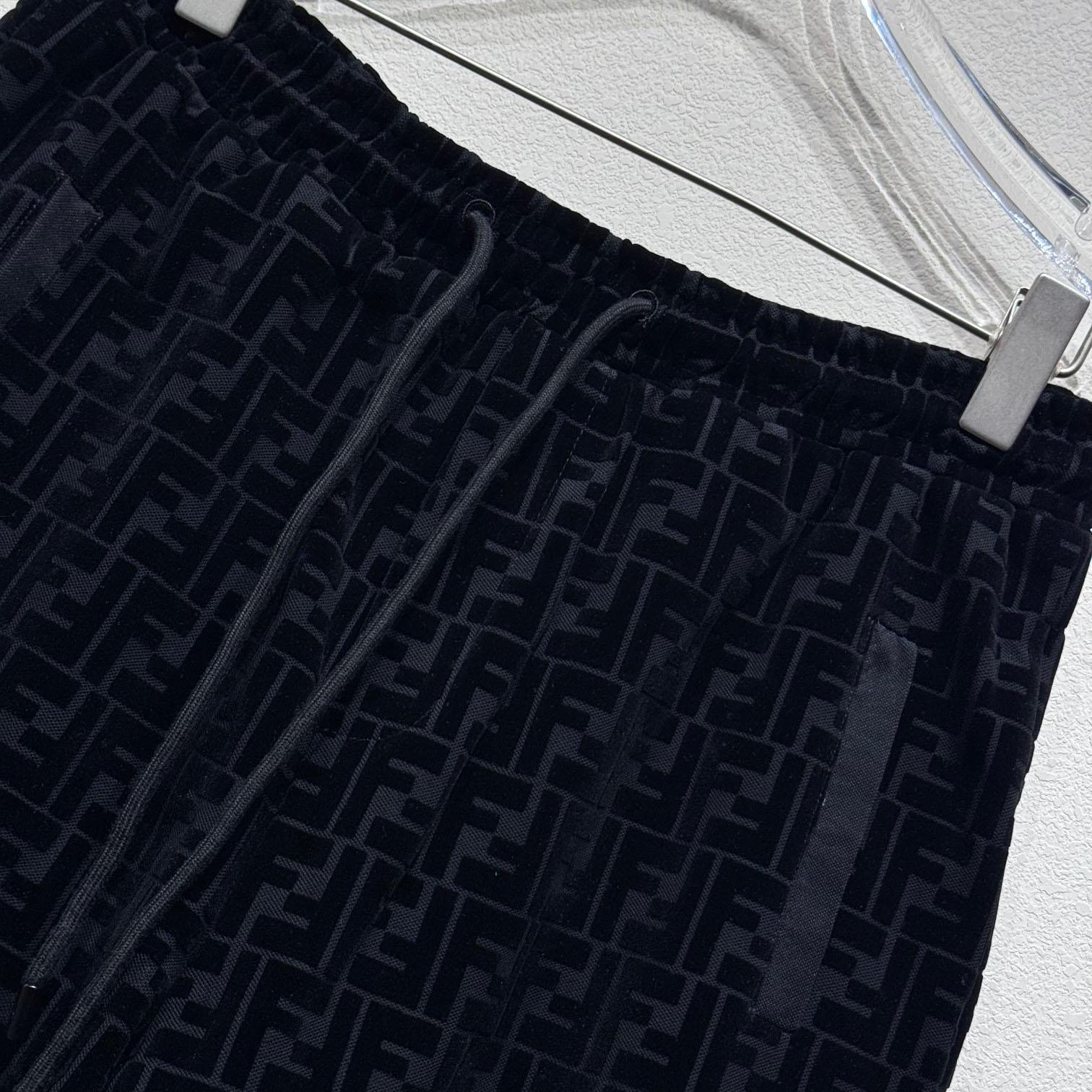 Fendi Black Piqué Pants - EUR FASHION