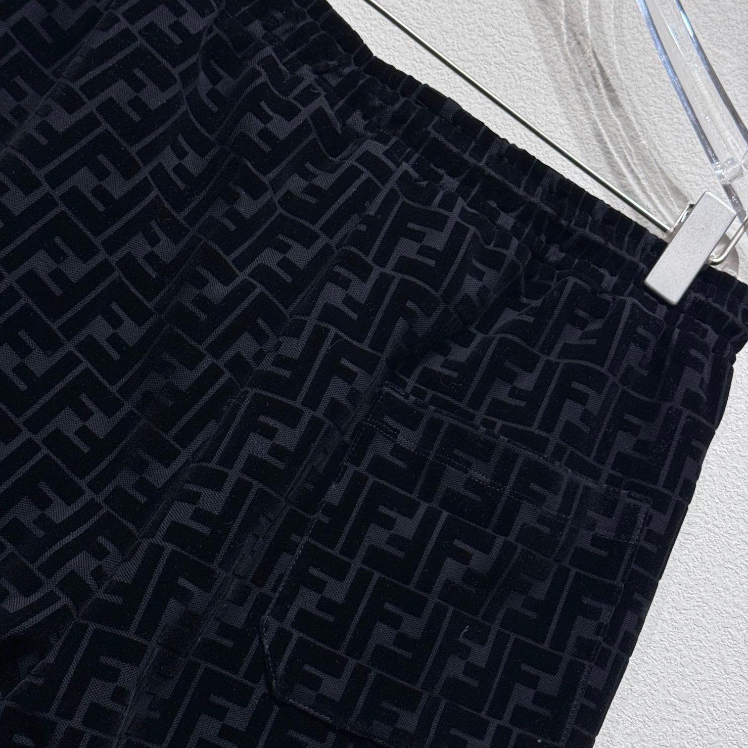 Fendi Black Piqué Pants - EUR FASHION