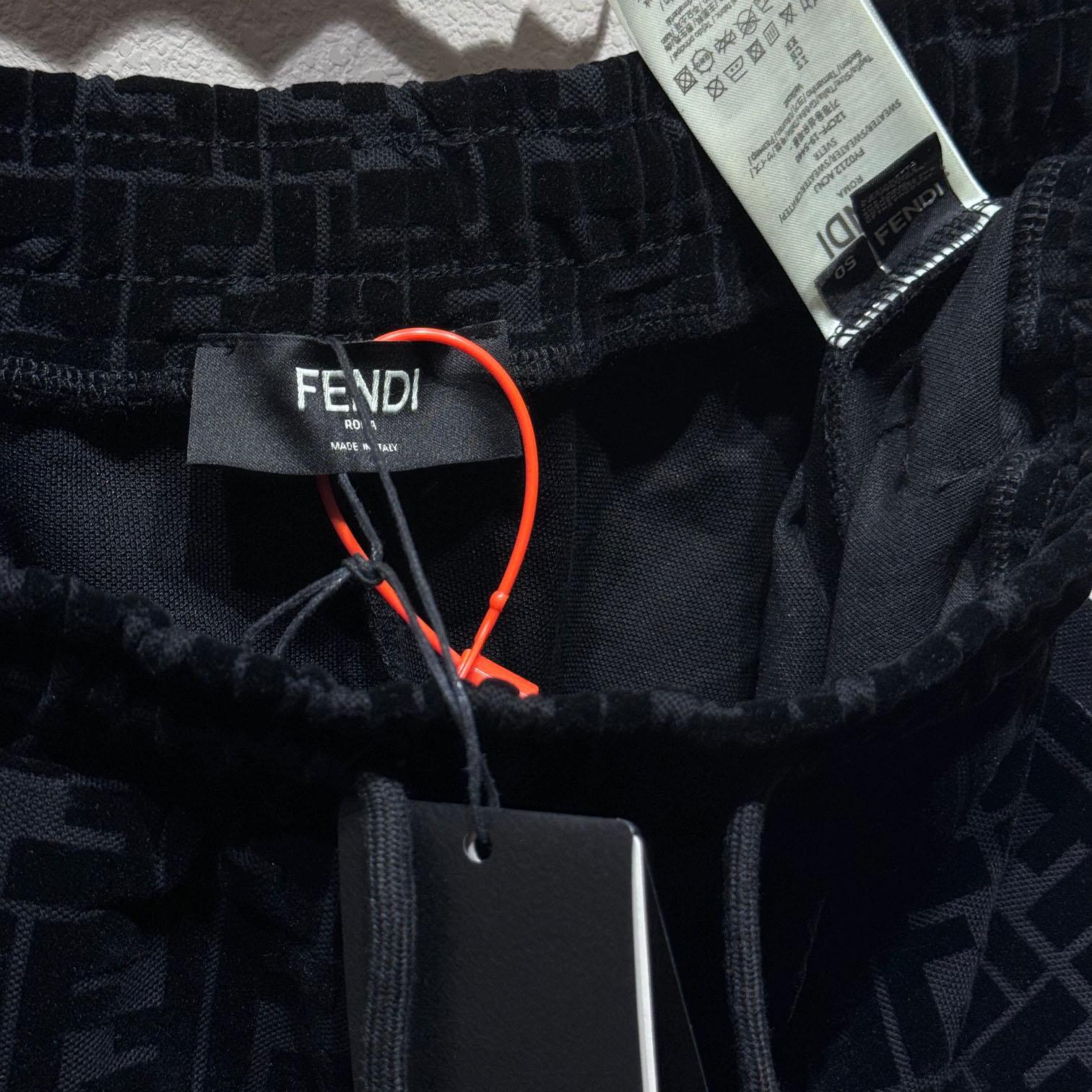 Fendi Black Piqué Pants - EUR FASHION