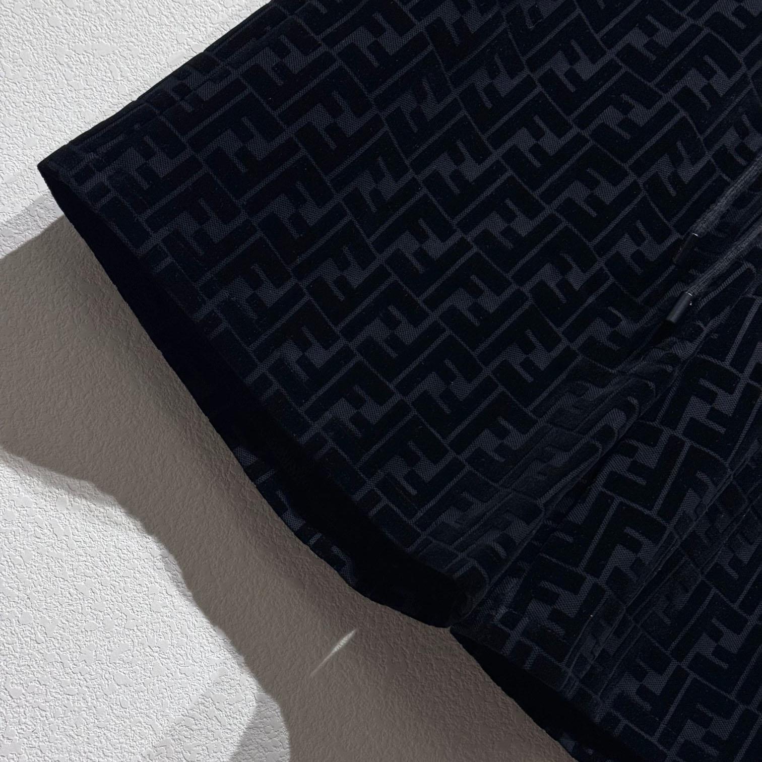 Fendi Black Piqué Pants - EUR FASHION