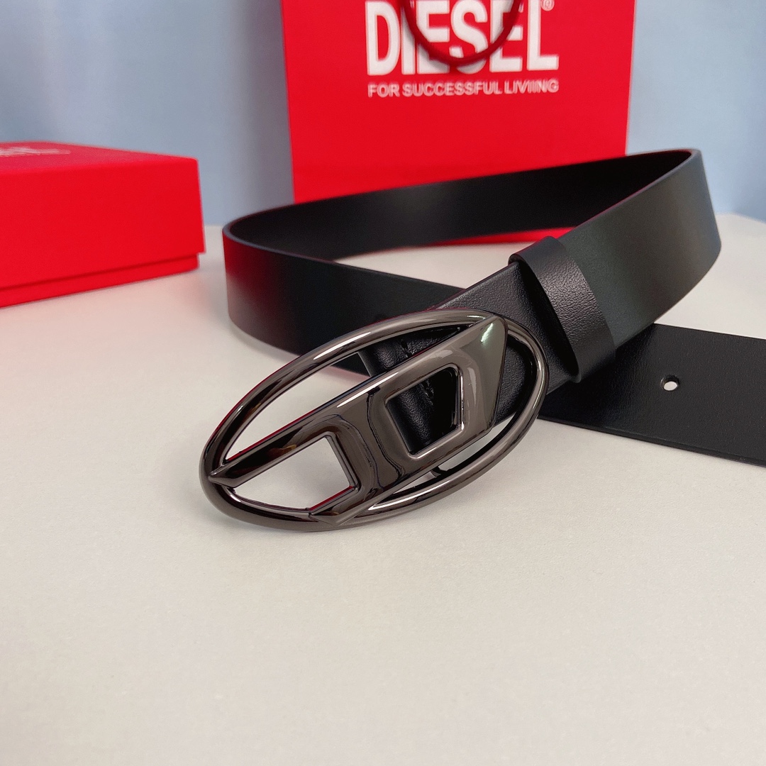 Diesel Black B-1dr Belt   4cm - EUR FASHION