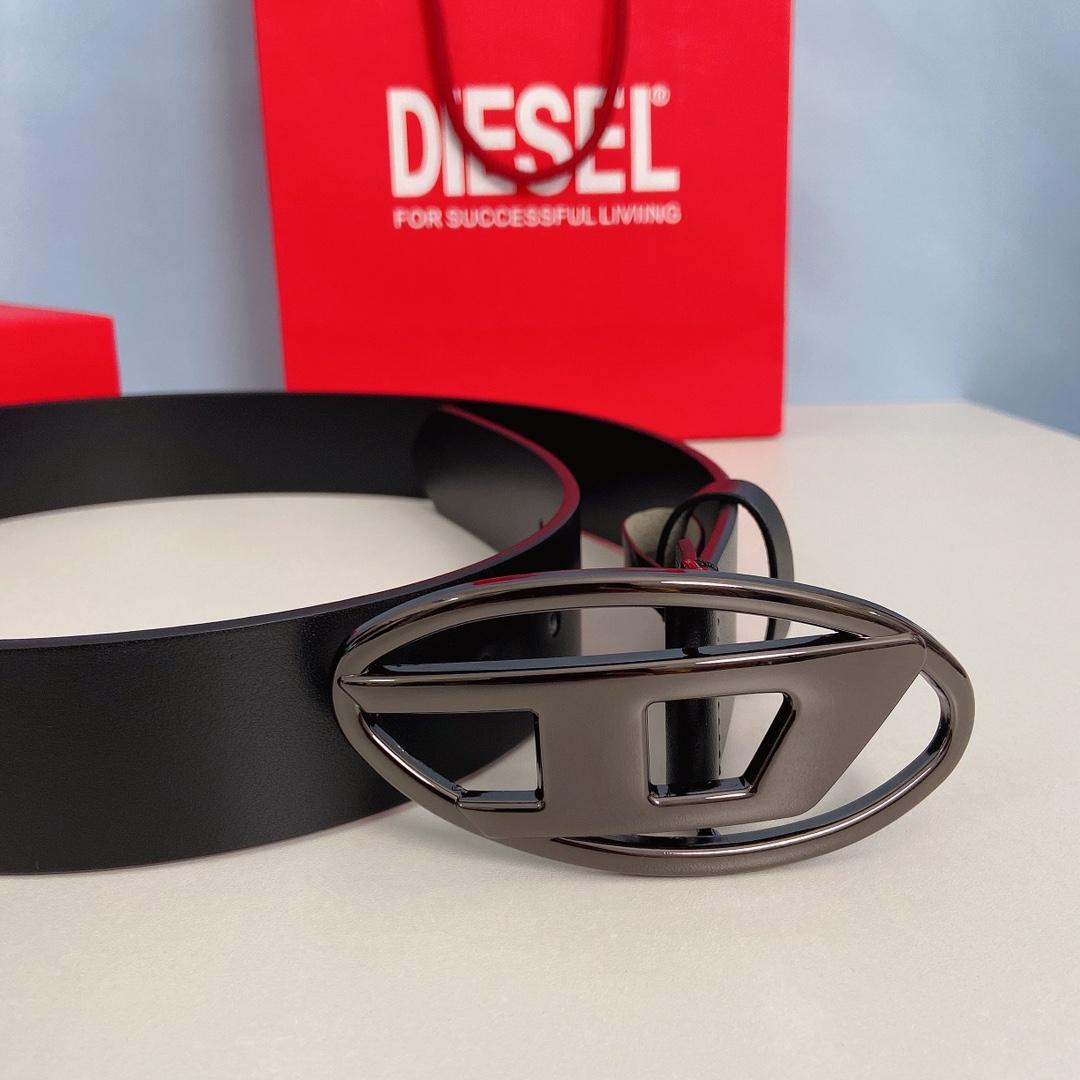 Diesel Black B-1dr Belt   4cm - EUR FASHION