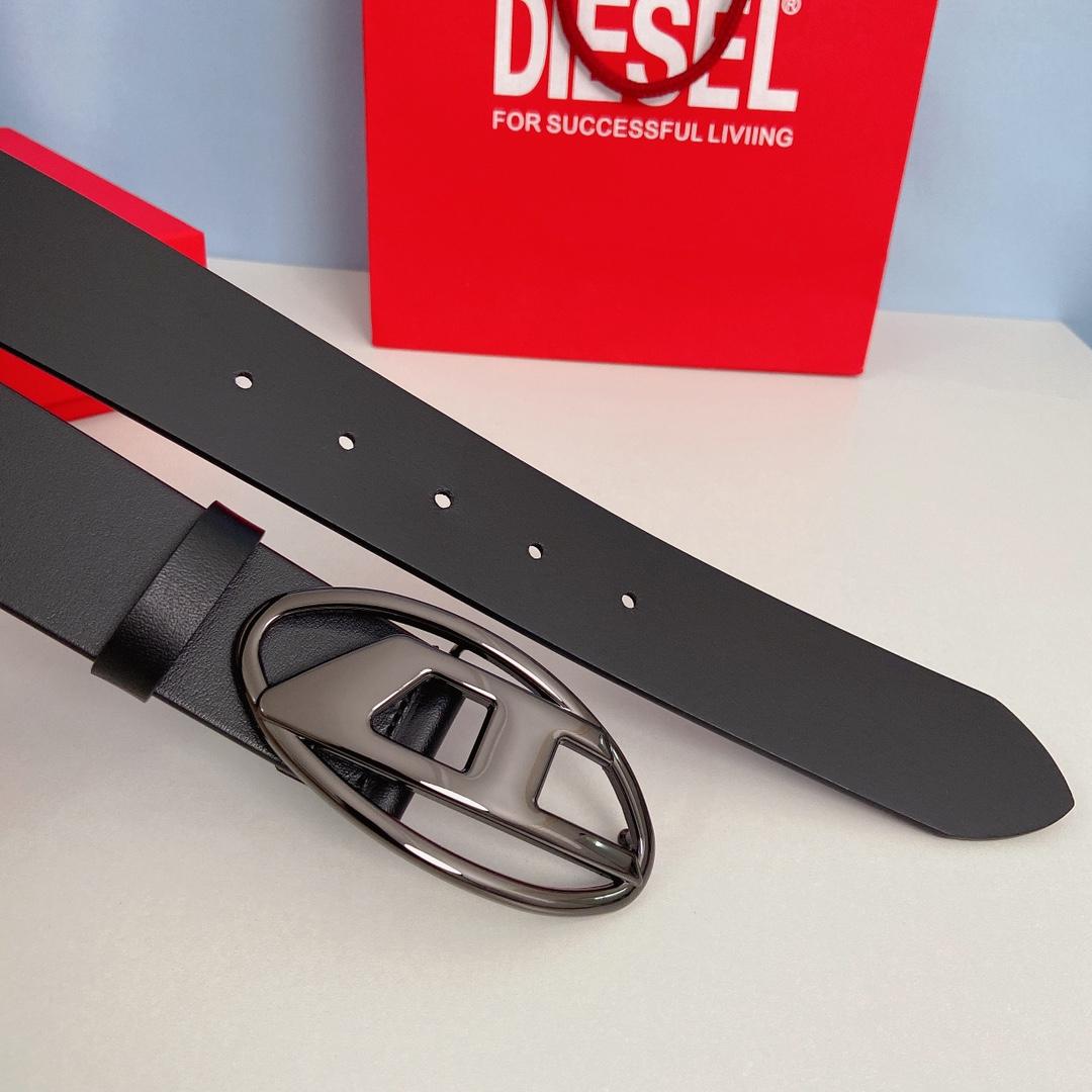Diesel Black B-1dr Belt   4cm - EUR FASHION