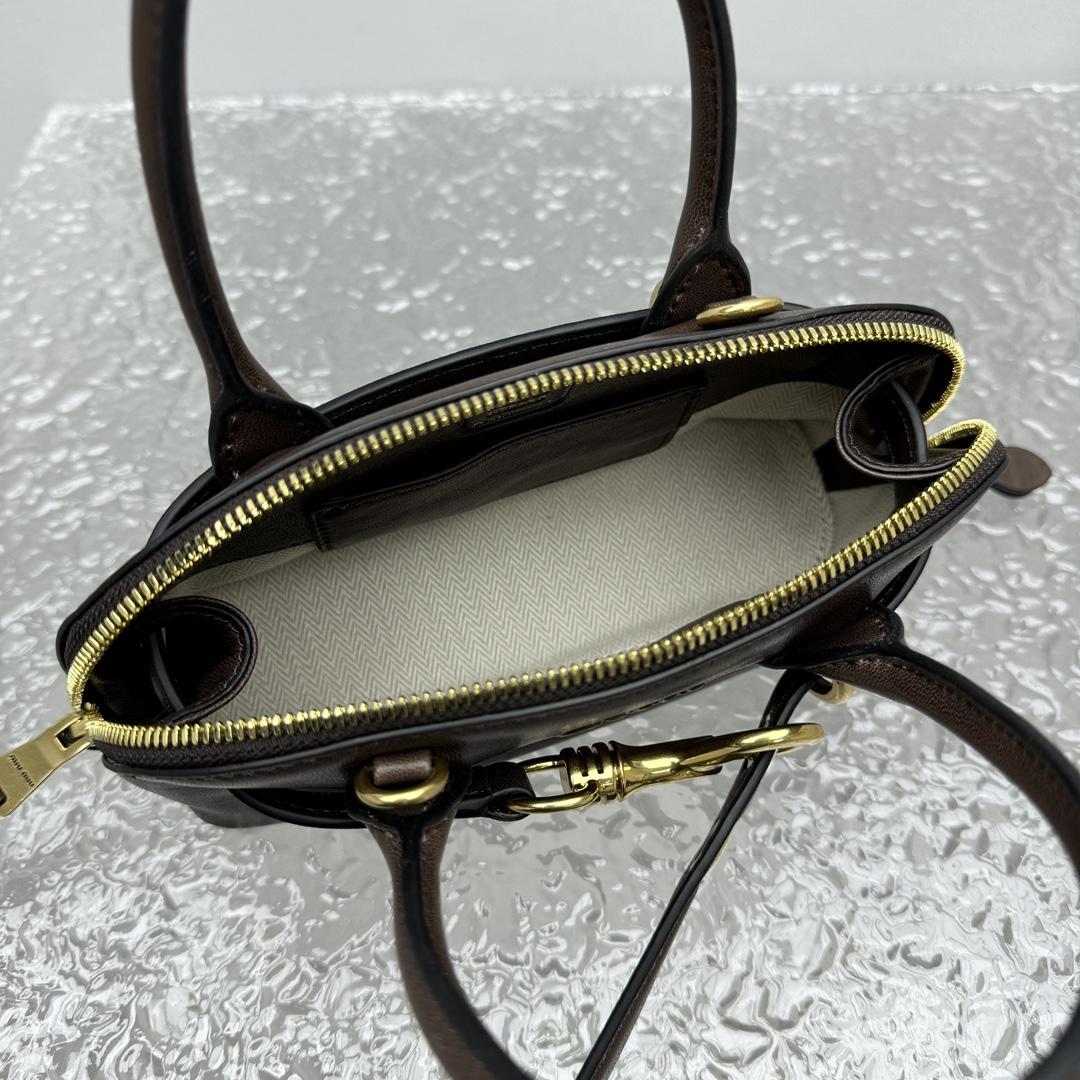 Miu Miu Aventure Leather Tote Bag (21x 8x 13cm) - EUR FASHION