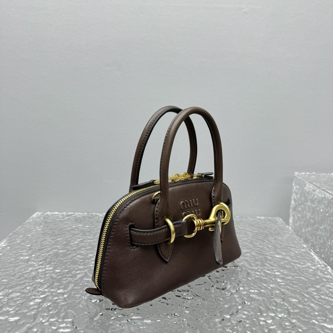 Miu Miu Aventure Leather Tote Bag (21x 8x 13cm) - EUR FASHION
