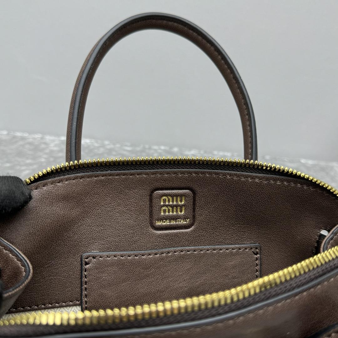 Miu Miu Aventure Leather Tote Bag (21x 8x 13cm) - EUR FASHION