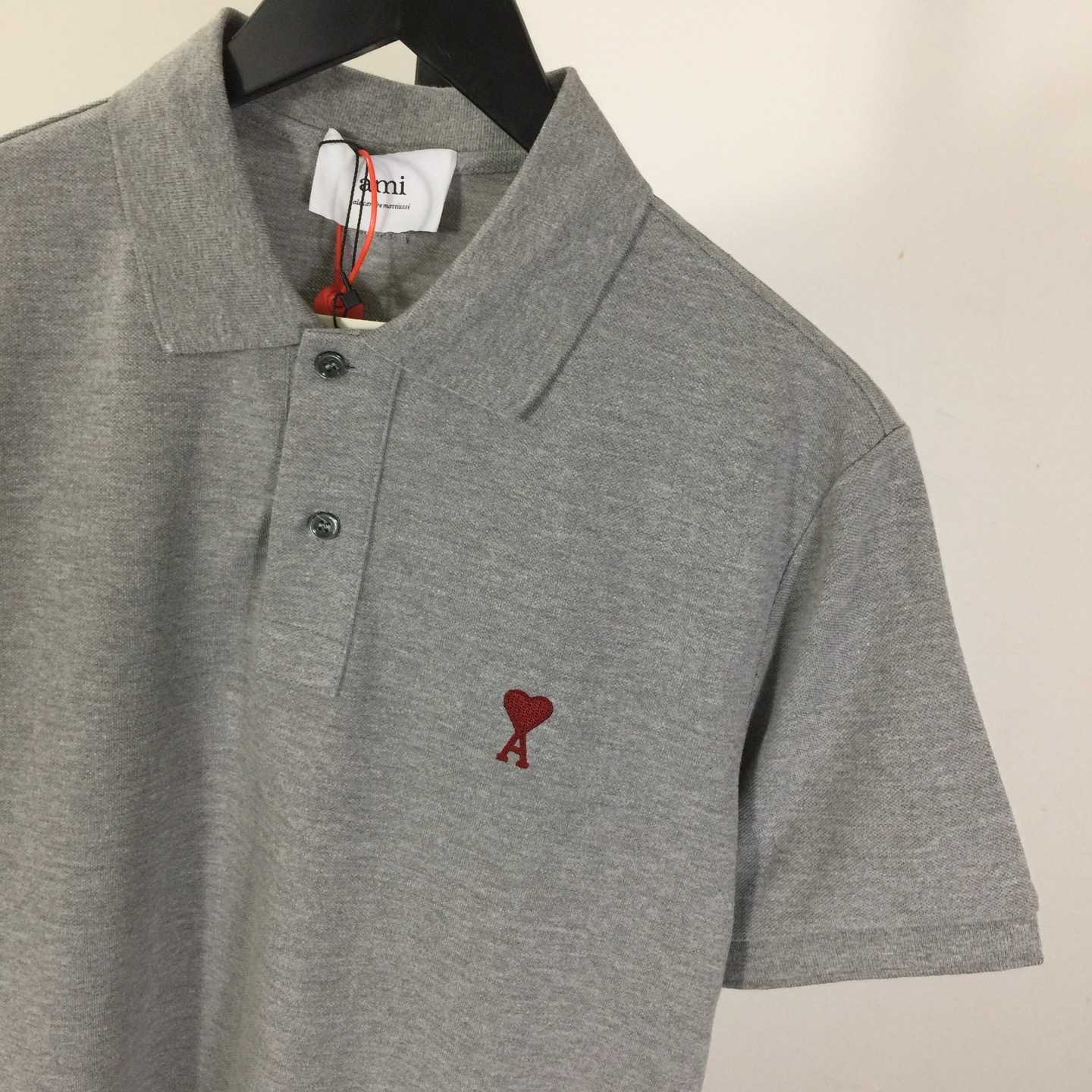 Ami Paris Ami De Coeur Embroidered Polo Shirt - EUR FASHION