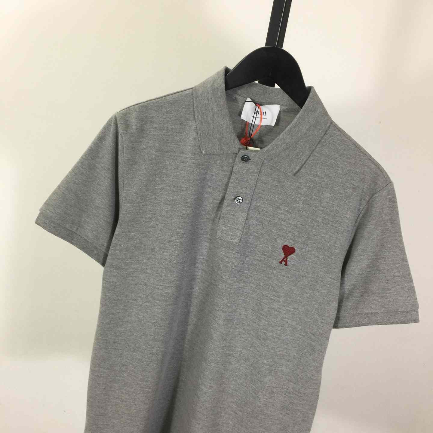 Ami Paris Ami De Coeur Embroidered Polo Shirt - EUR FASHION