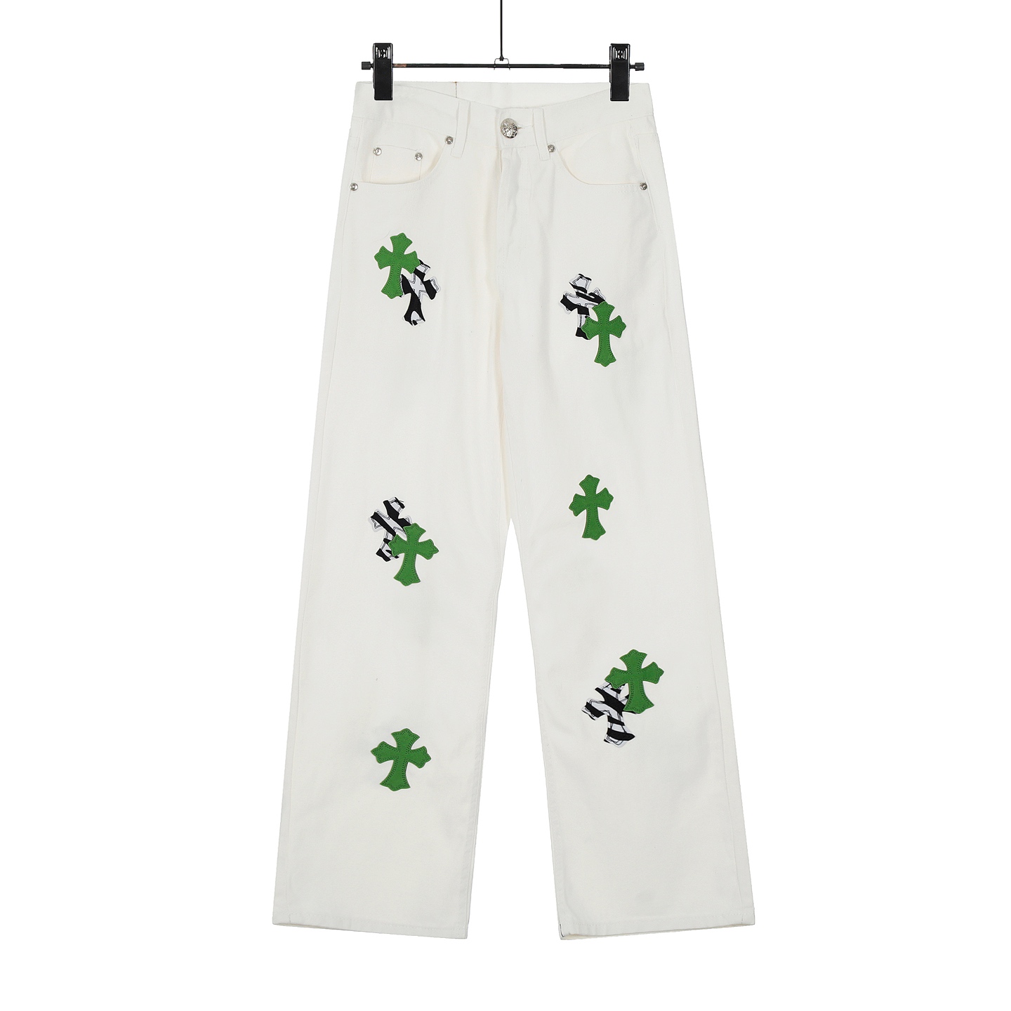 Chrome Hearts Cross Patch Jeans - EUR FASHION