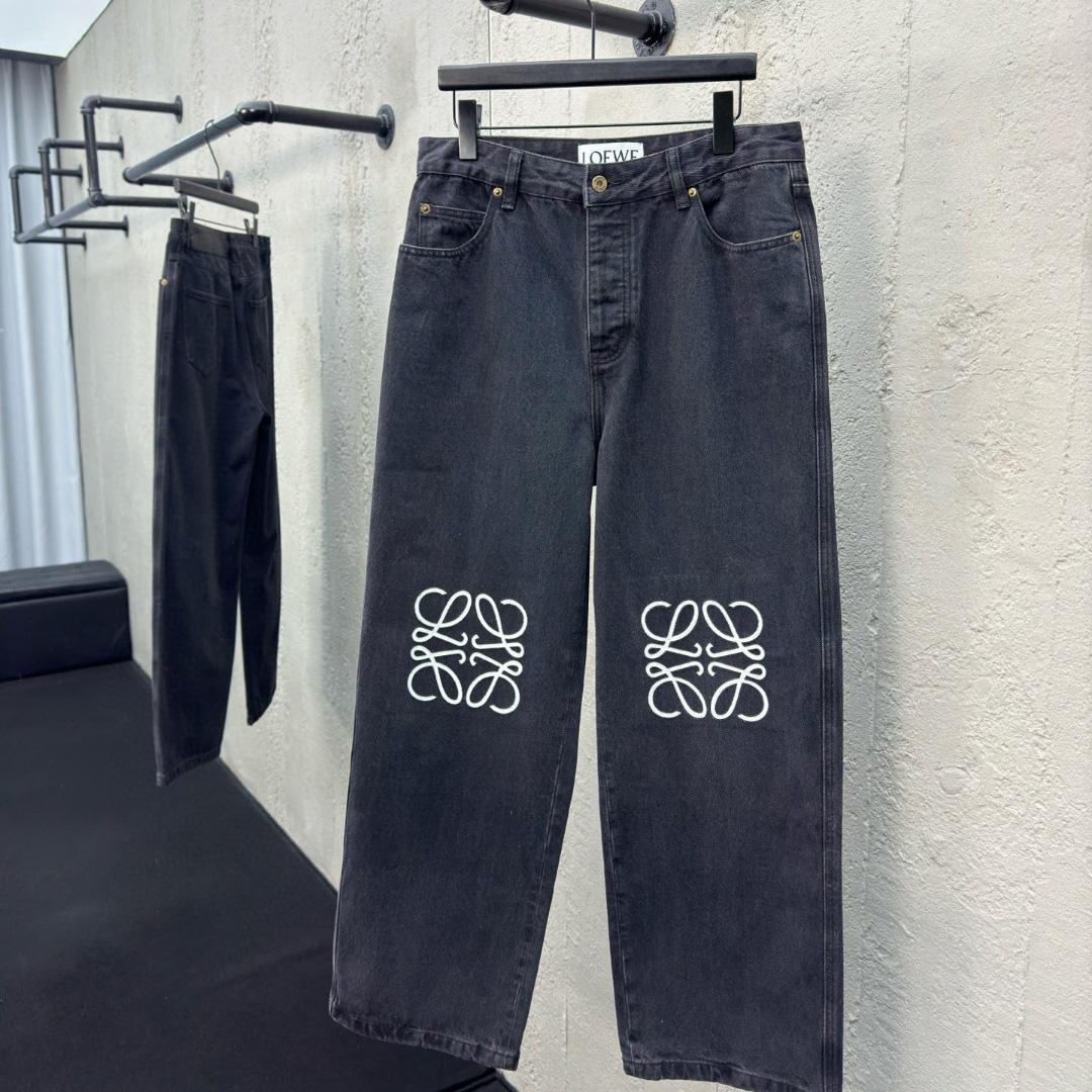 Loewe Anagram Baggy Jeans In Denim - EUR FASHION