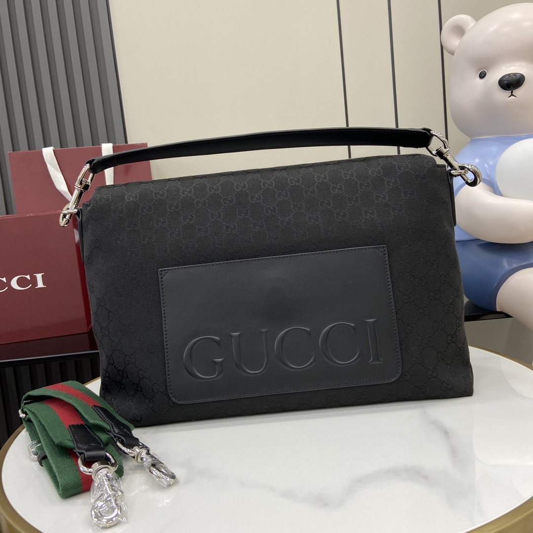 Gucci Medium GG Crossbody Bag With Web - EUR FASHION