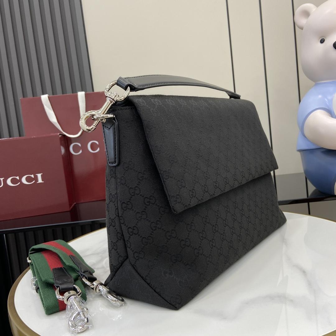 Gucci Medium GG Crossbody Bag With Web - EUR FASHION