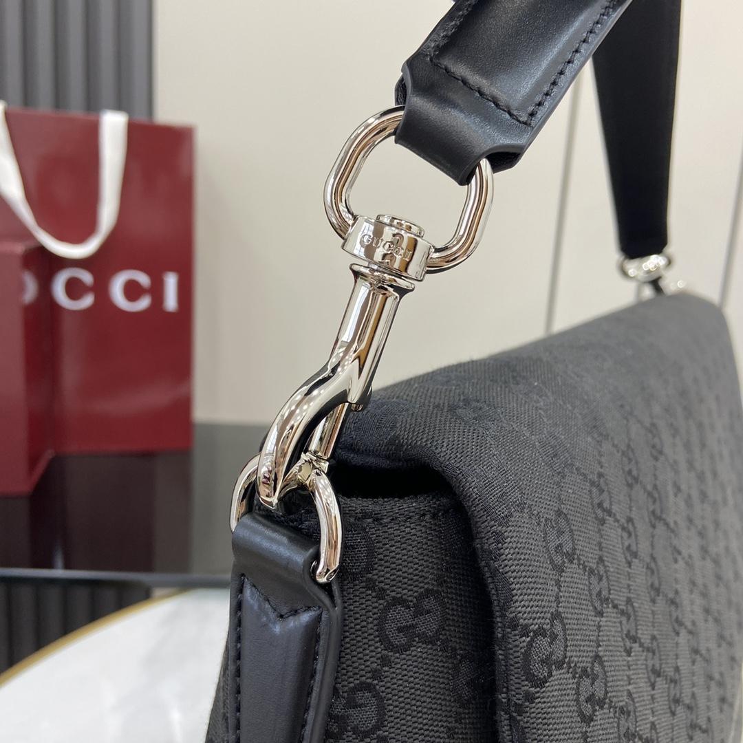 Gucci Medium GG Crossbody Bag With Web - EUR FASHION